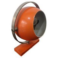 Stilux Milano Italian orange Saba globe table lamp from the 60s