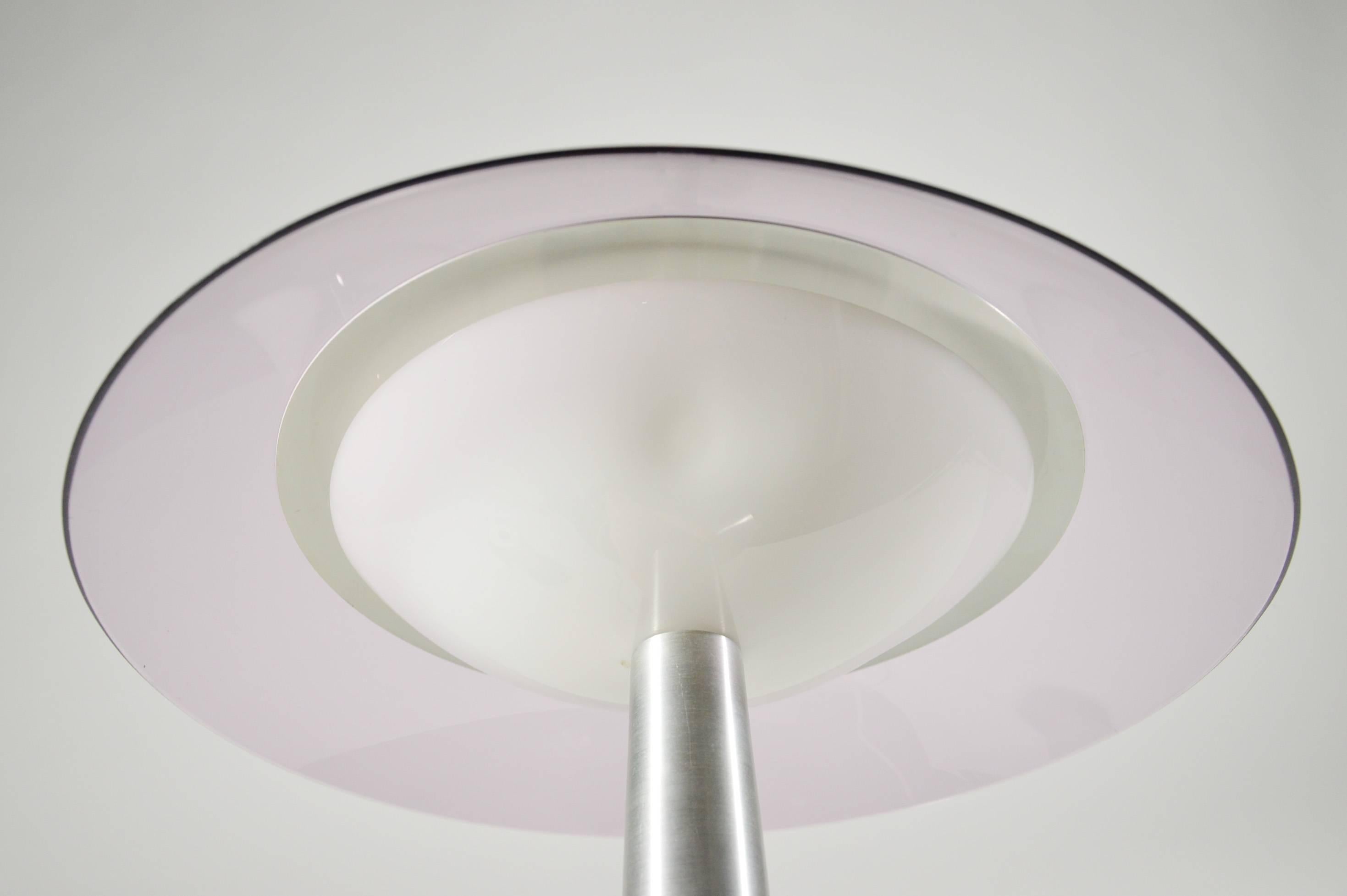 Stilux Milano Italian Table Lamp in Lucite and Aluminium, circa 1960 For Sale 4
