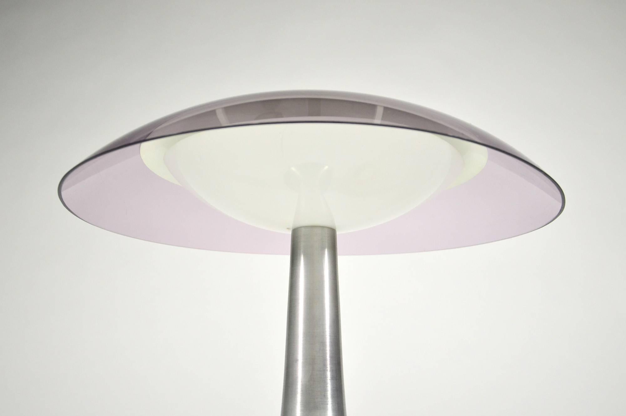 Stilux Milano Italian Table Lamp in Lucite and Aluminium, circa 1960 For Sale 3
