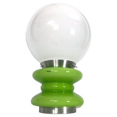 Stilux Milano, Large Green Murano Glass Table Lamp from 60s