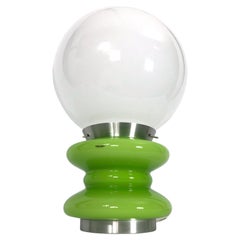 Stilux Milano, grande lampe de table en verre de Murano vert des années 60