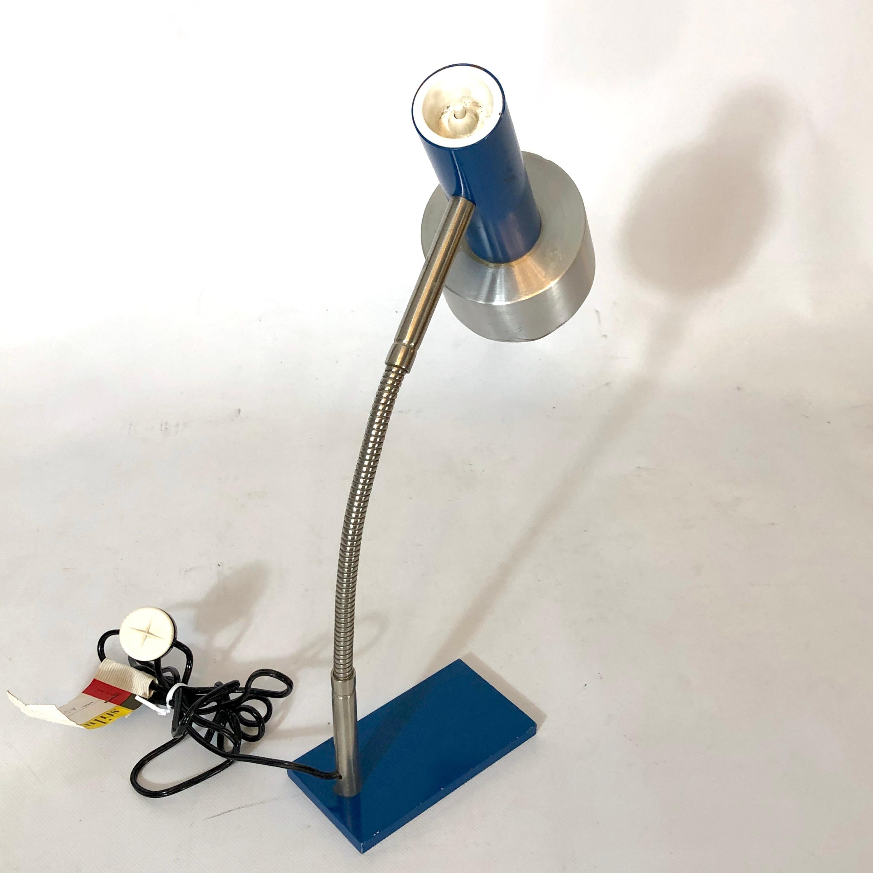 Nickel Stilux Milano, Mid-Century Adjustable Table Lamp from 60s For Sale