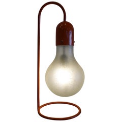 Stilux Milano Midcentury Red Table Lamp, 1970s