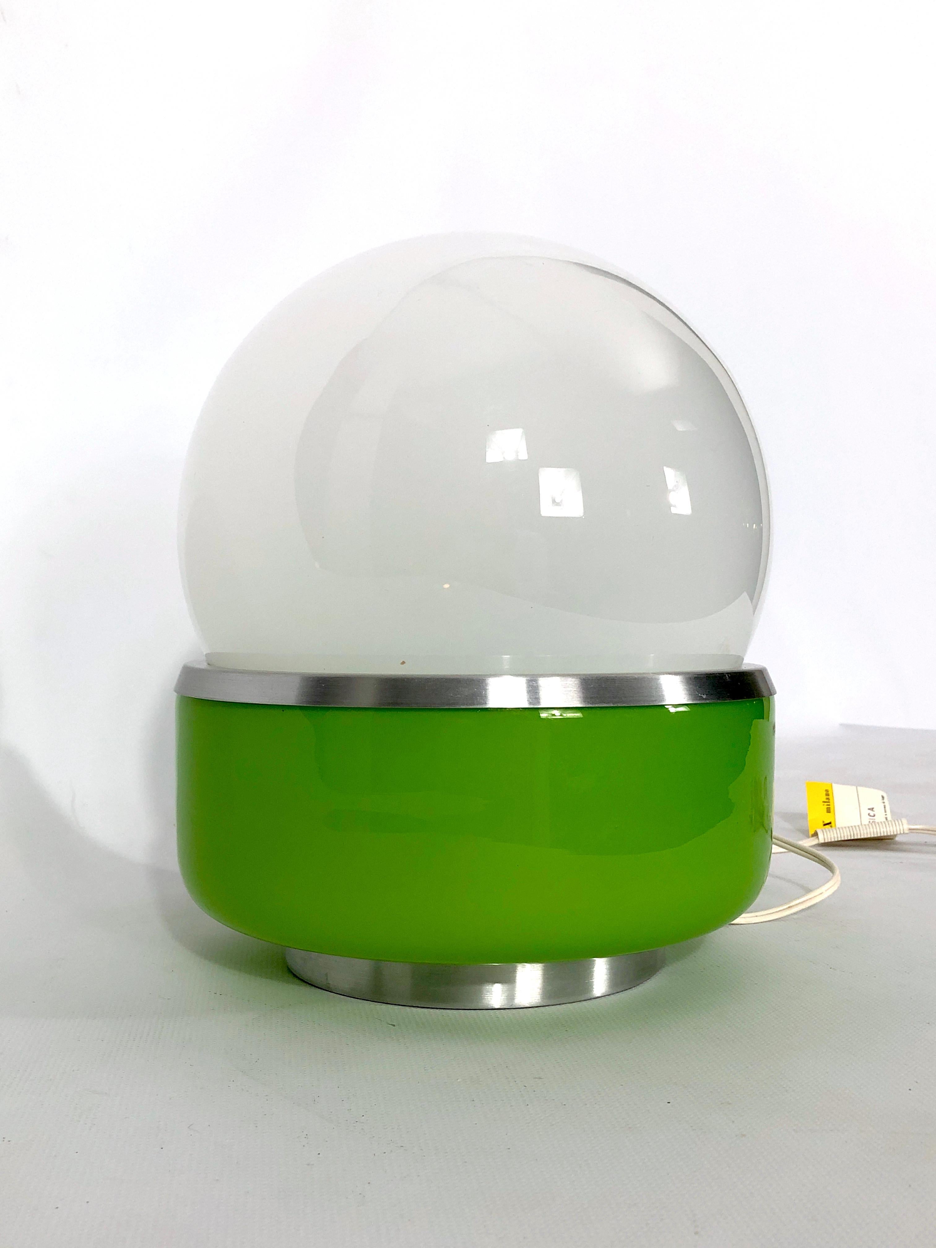 Stilux Milano Model Corsica, Space Age Murano Glass Table Lamp from 60s 2