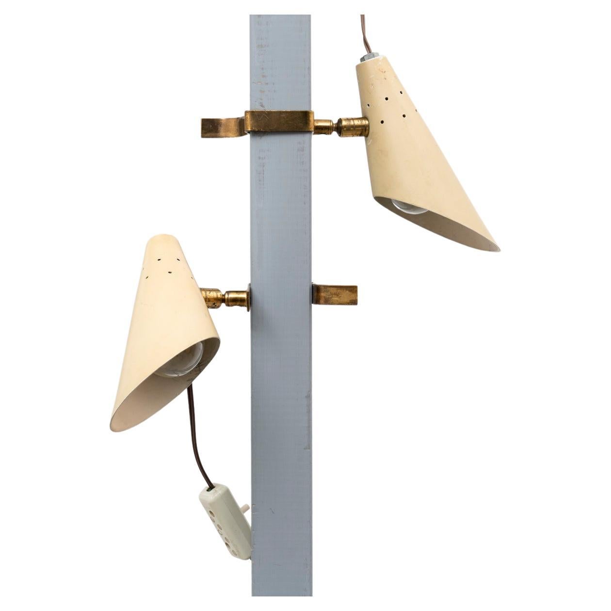 Stilux Milano Pair of Brass Clamp Sconces, 1950s For Sale
