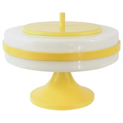 Vintage Stilux Milano Pop Art Yellow and White Table Lamp