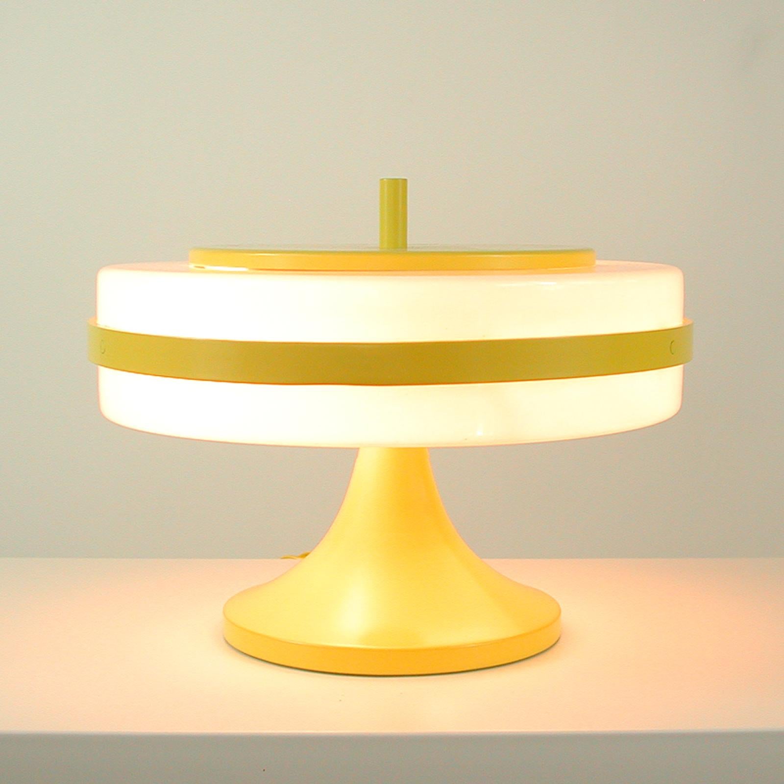 Stilux Milano Pop Art Yellow and White Table Lamp For Sale 3