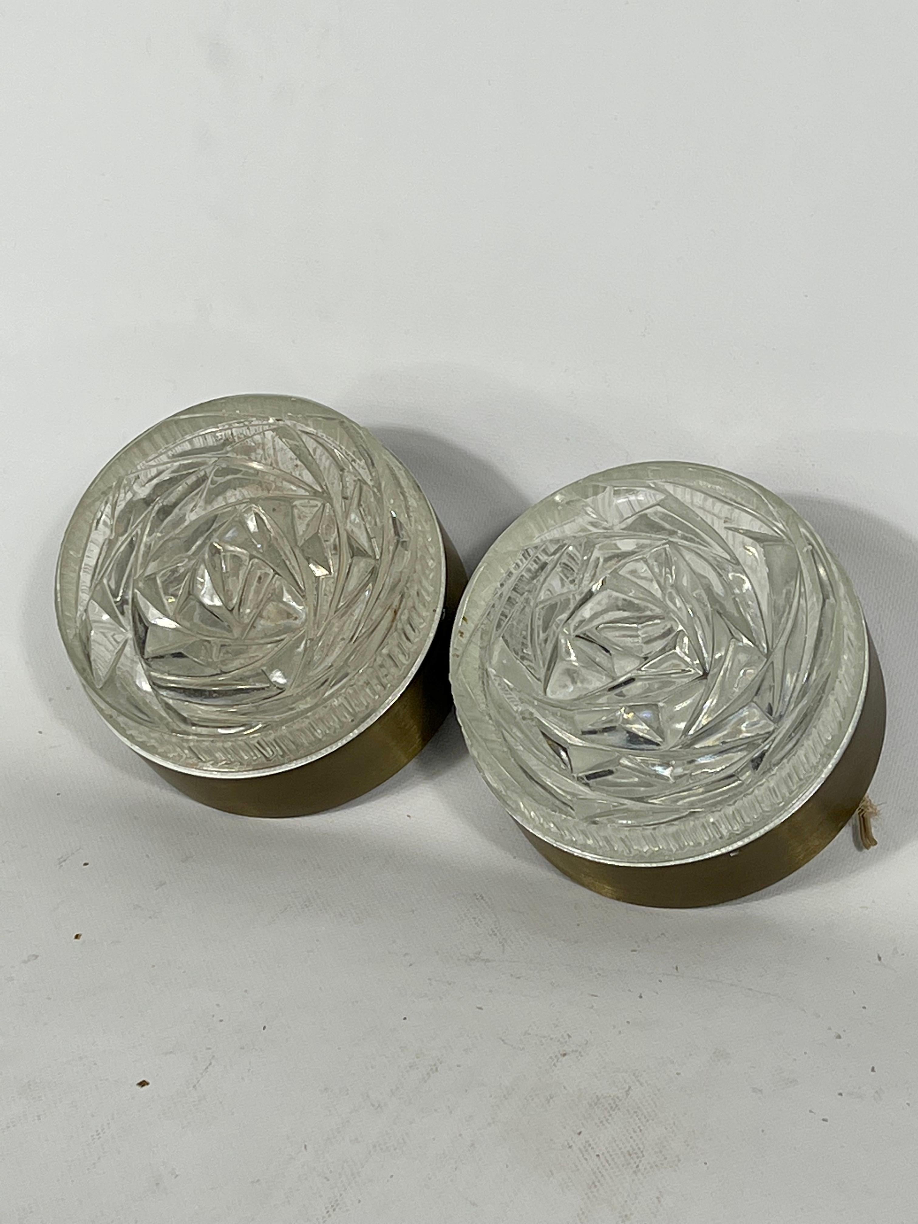 Stilux Milano, Set of Two Wall or Ceiling Lamps Model Caserta, 1960s For Sale 3