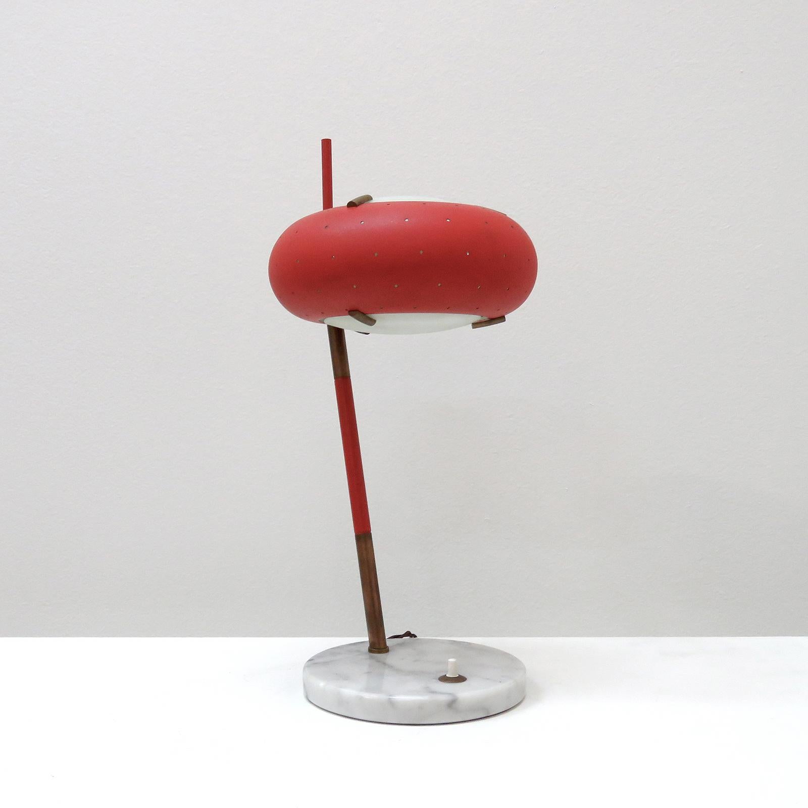 Enameled Stilux Milano Table Lamp, 1950 For Sale
