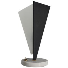 Stilux Milano, Table Lamp, Brass, Metal, Marble, Acrylic, Italy, 1950s