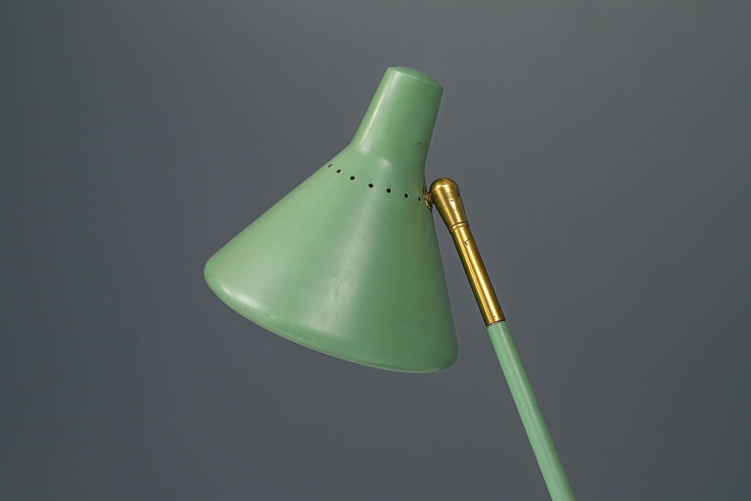 Stilux Milano Table Lamp in Metal and Brass, Italy, 1960s 2