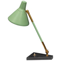Stilux Milano Table Lamp in Metal and Brass, Italy, 1960s