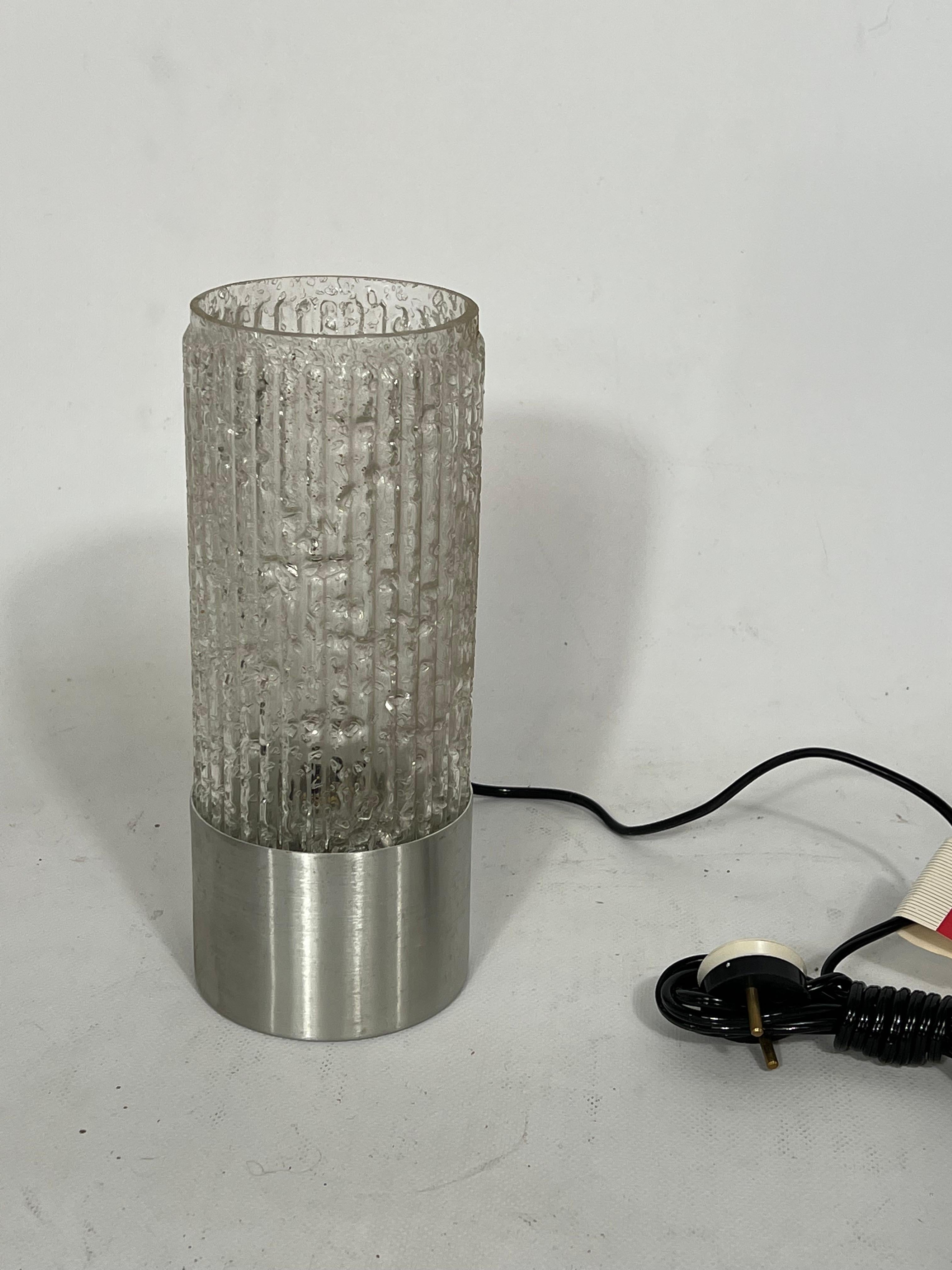 Stilux Milano, Lámpara de Sobremesa Vintage de Cristal Modelo Albenga de los años 60 Italiano en venta