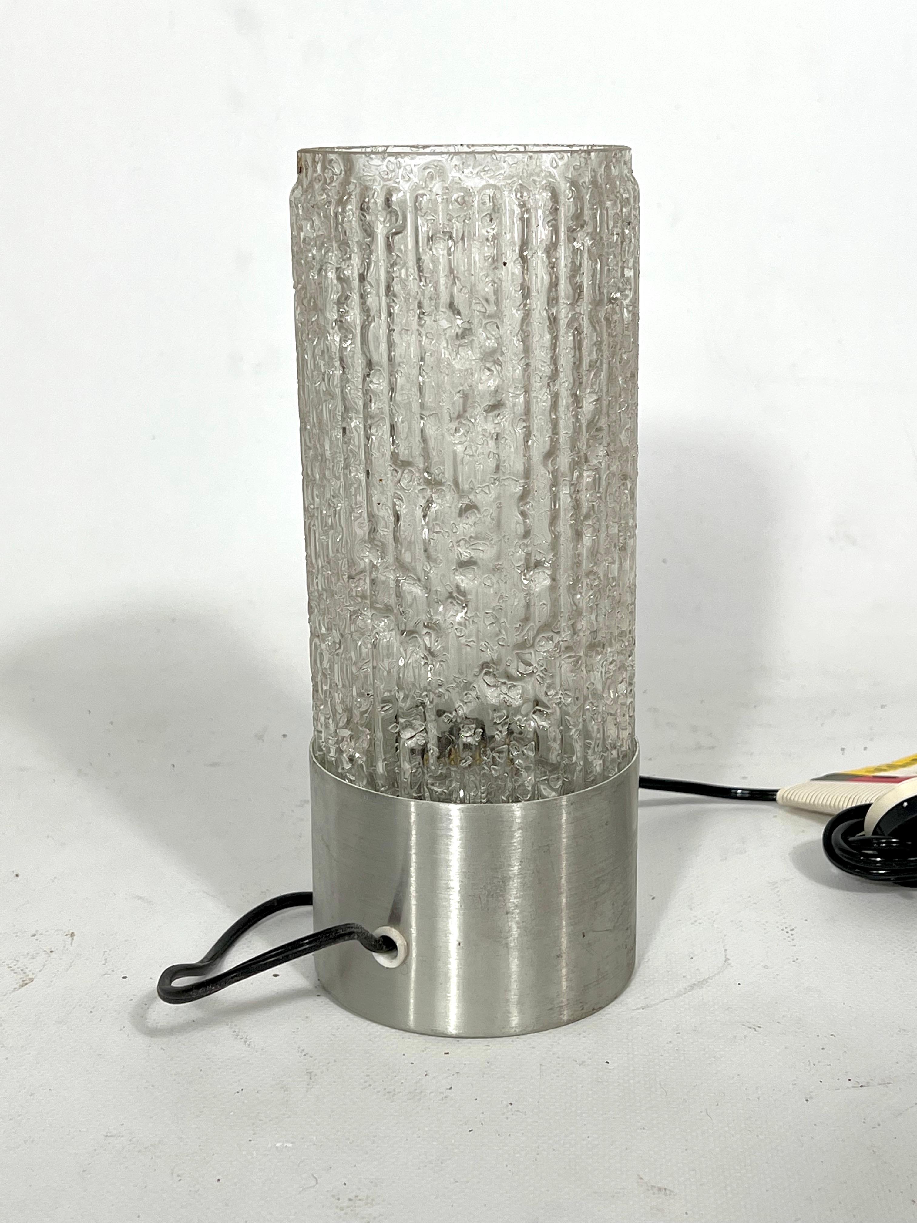 Stilux Milano, Vintage Glass Table Lamp Model Albenga from 60s For Sale 1