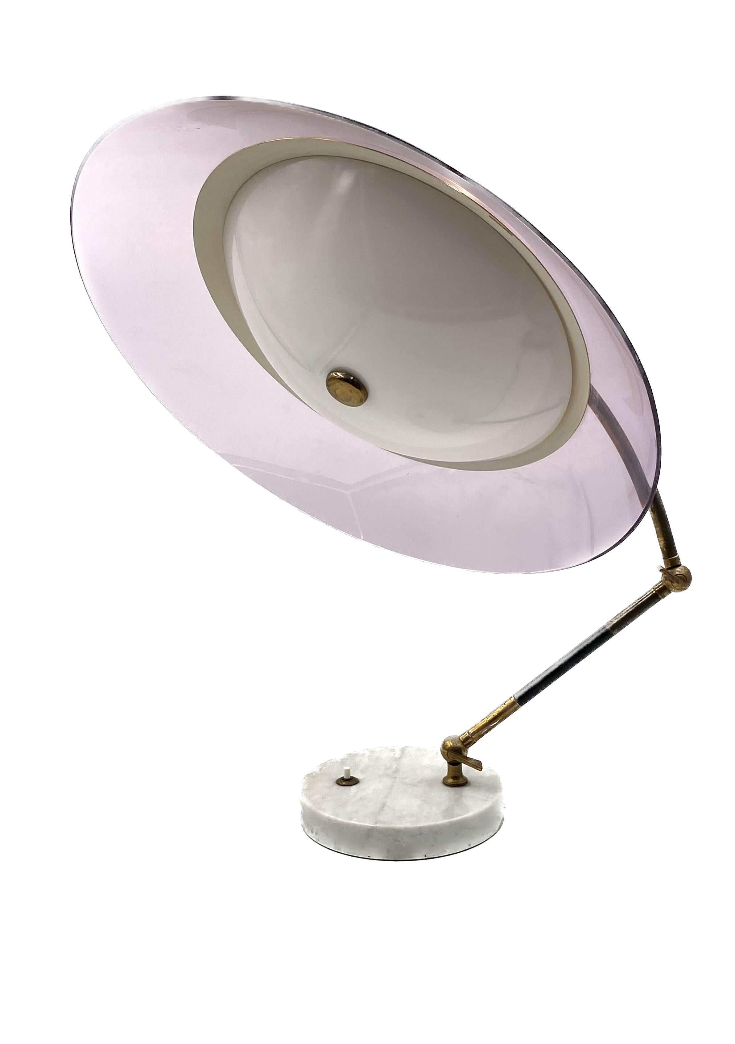 Stilux, mod. lampe de table à dôme Orléans, Stilux Milano Italie, 1955 en vente 5