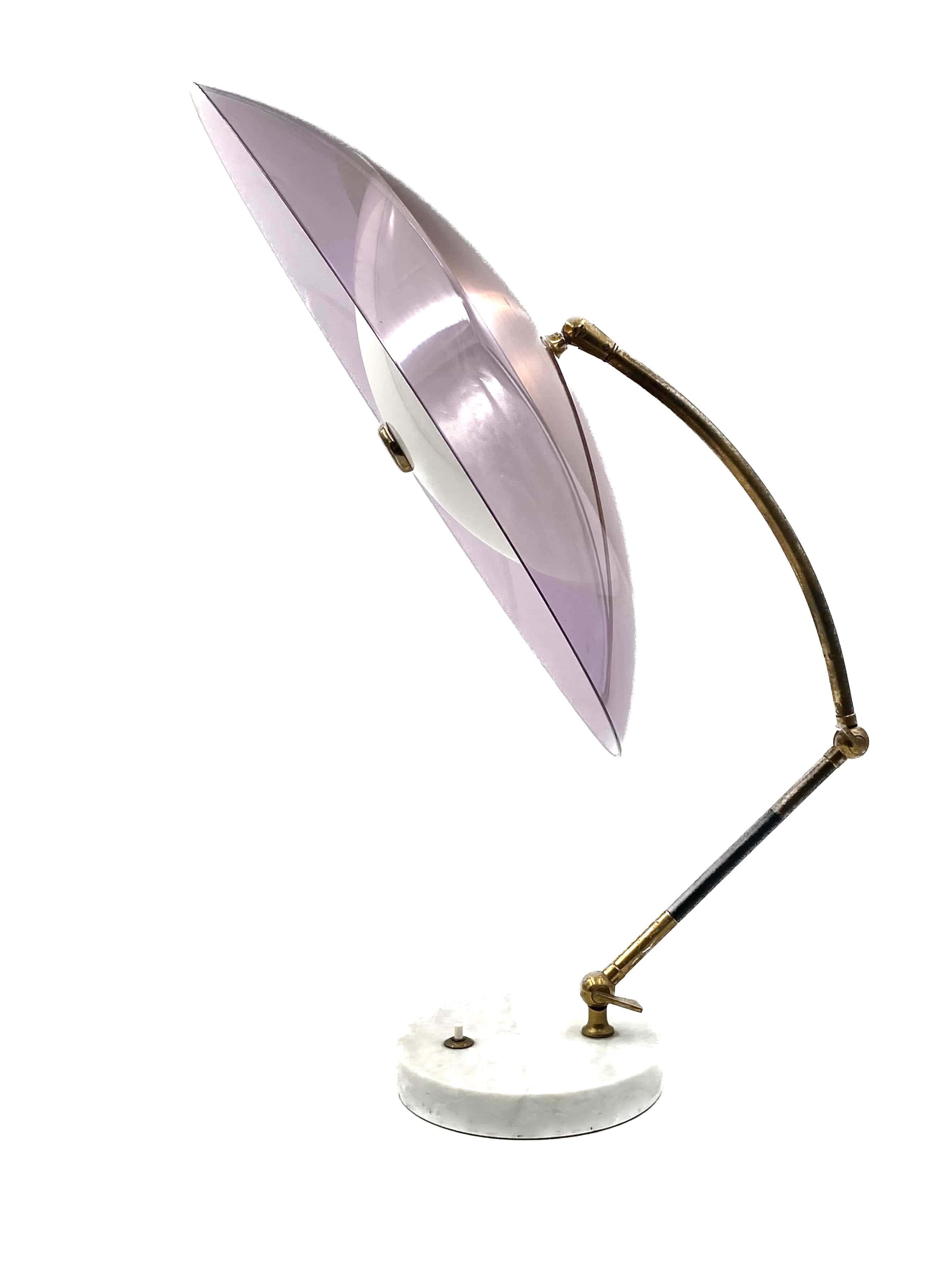 Stilux, mod. lampe de table à dôme Orléans, Stilux Milano Italie, 1955 en vente 8