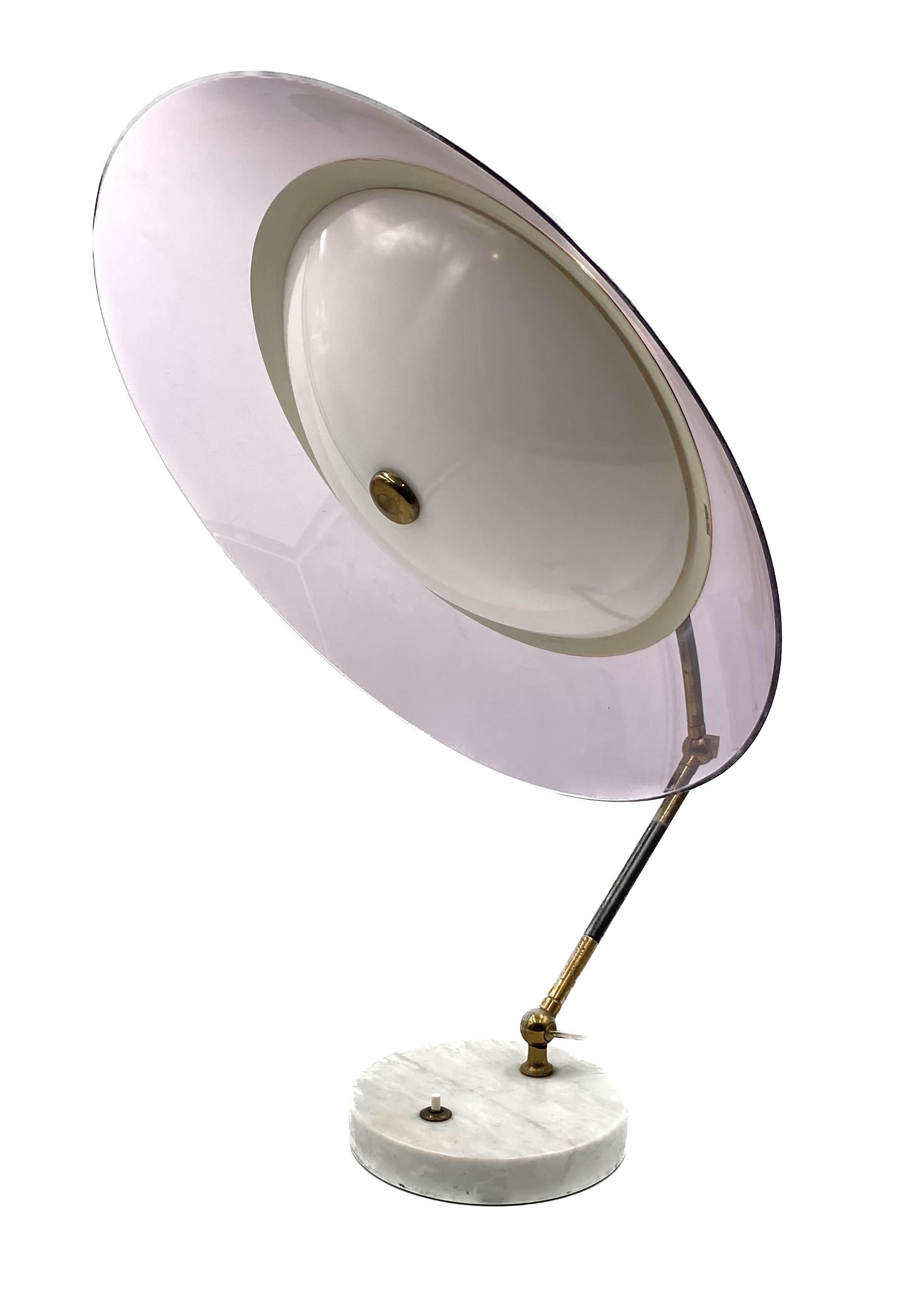 Stilux, mod. Orleans dome table lamp, Stilux Milano Italy, 1955 For Sale 11