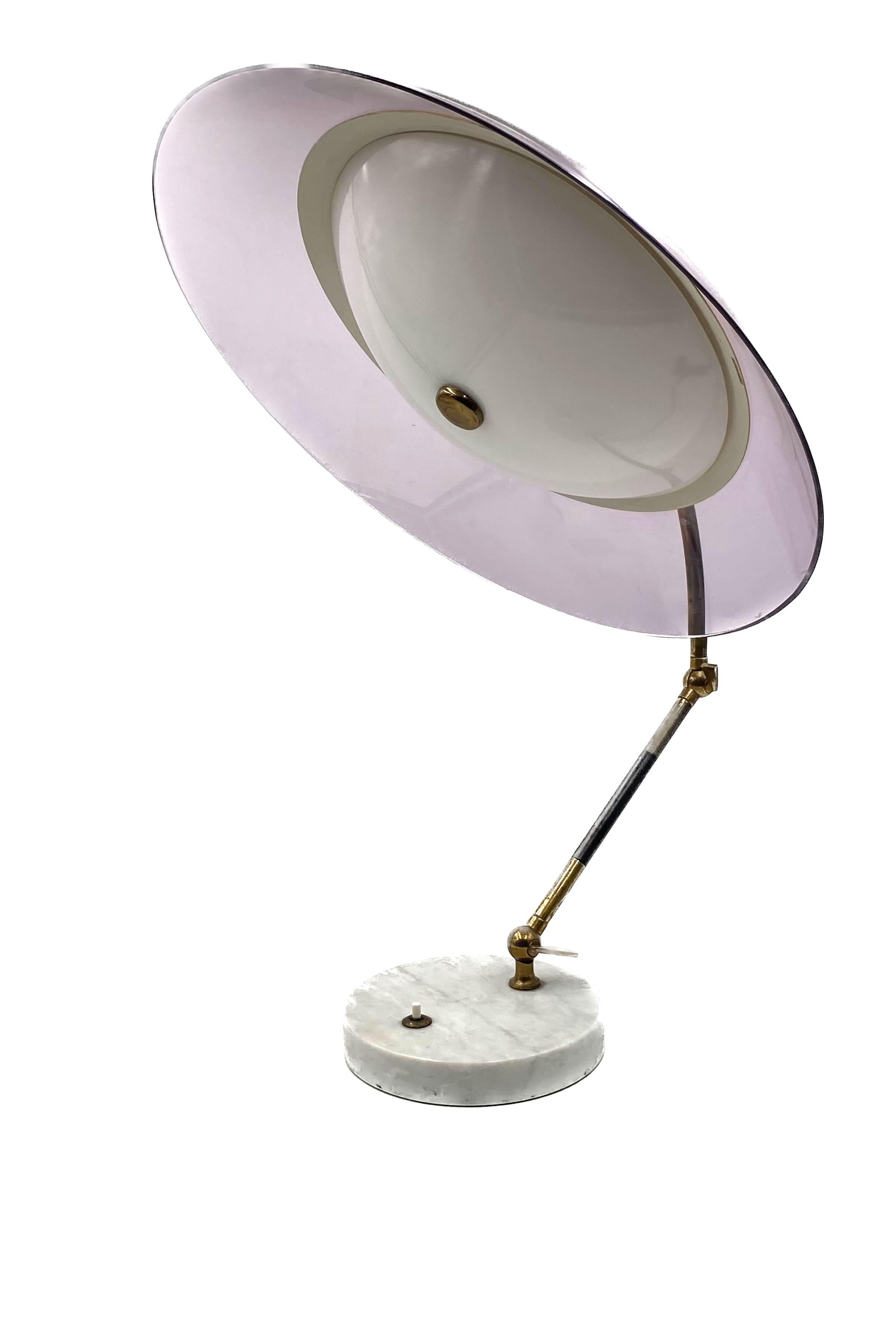 Stilux, mod. lampe de table à dôme Orléans, Stilux Milano Italie, 1955 en vente 12
