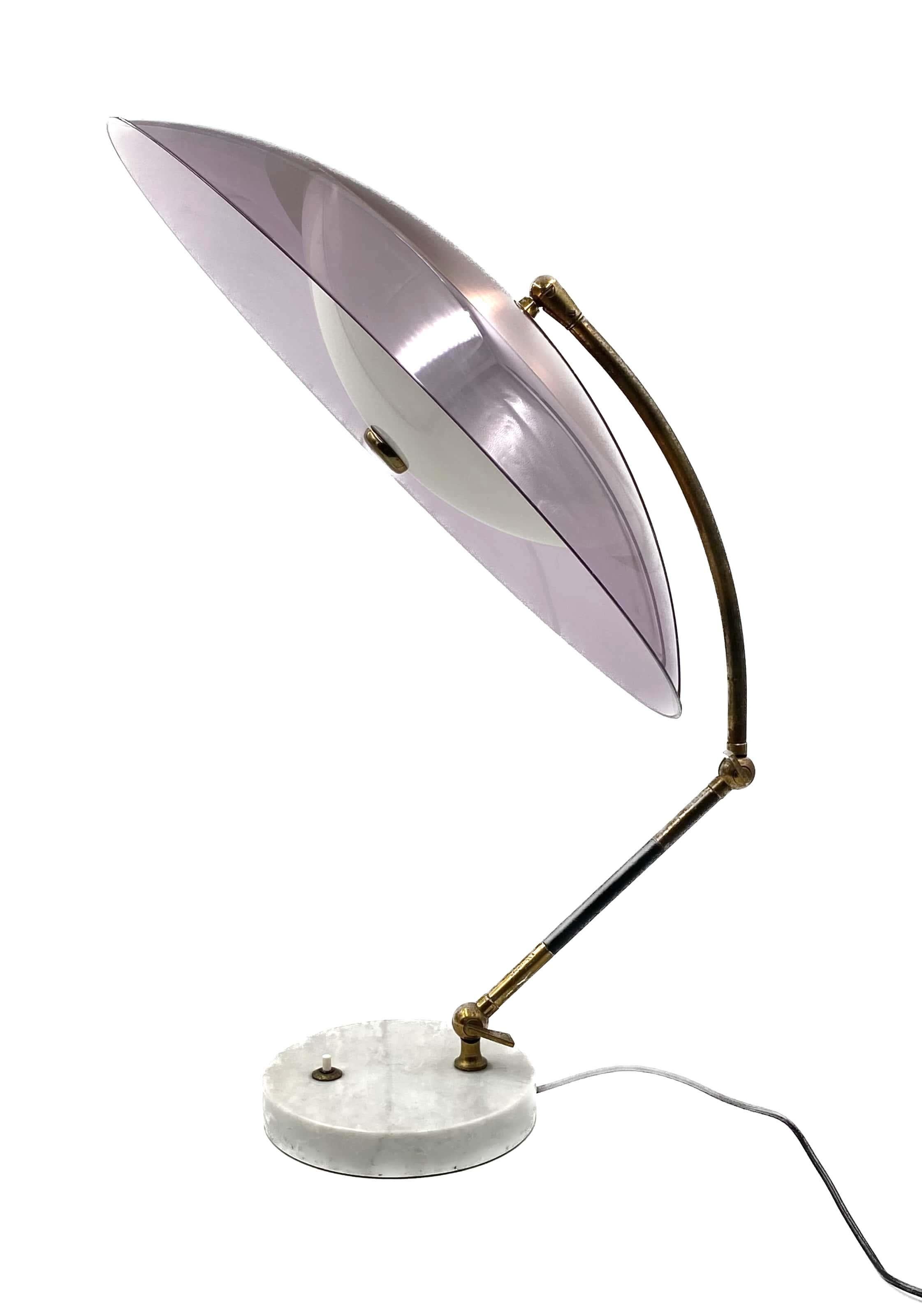 Stilux, mod. lampe de table à dôme Orléans, Stilux Milano Italie, 1955 en vente 13