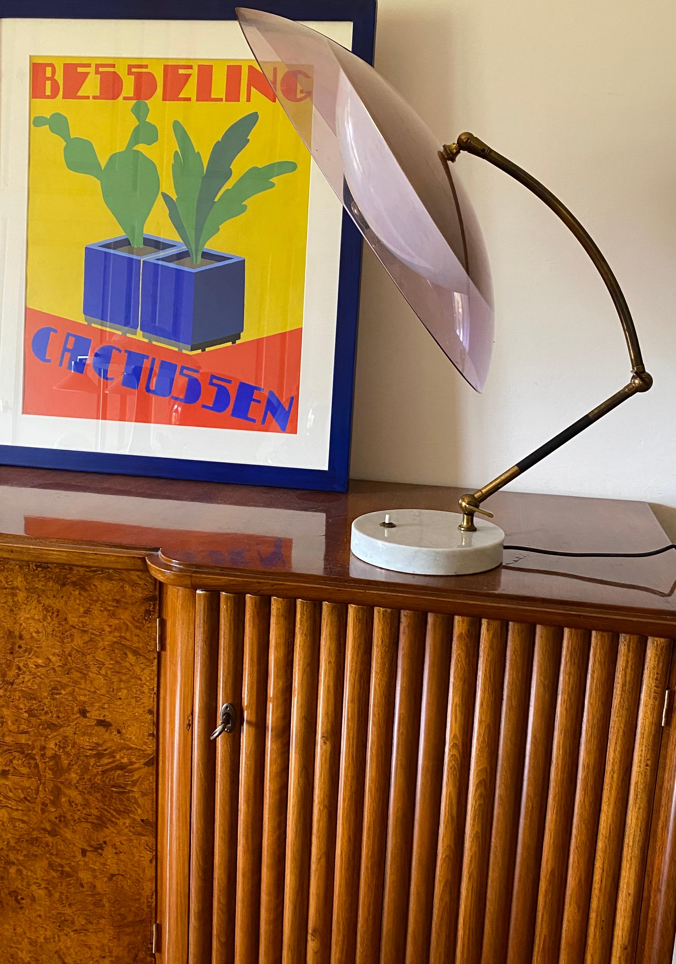 Stilux, mod. Orleans dome table lamp, Stilux Milano Italy, 1955 In Excellent Condition For Sale In Firenze, IT