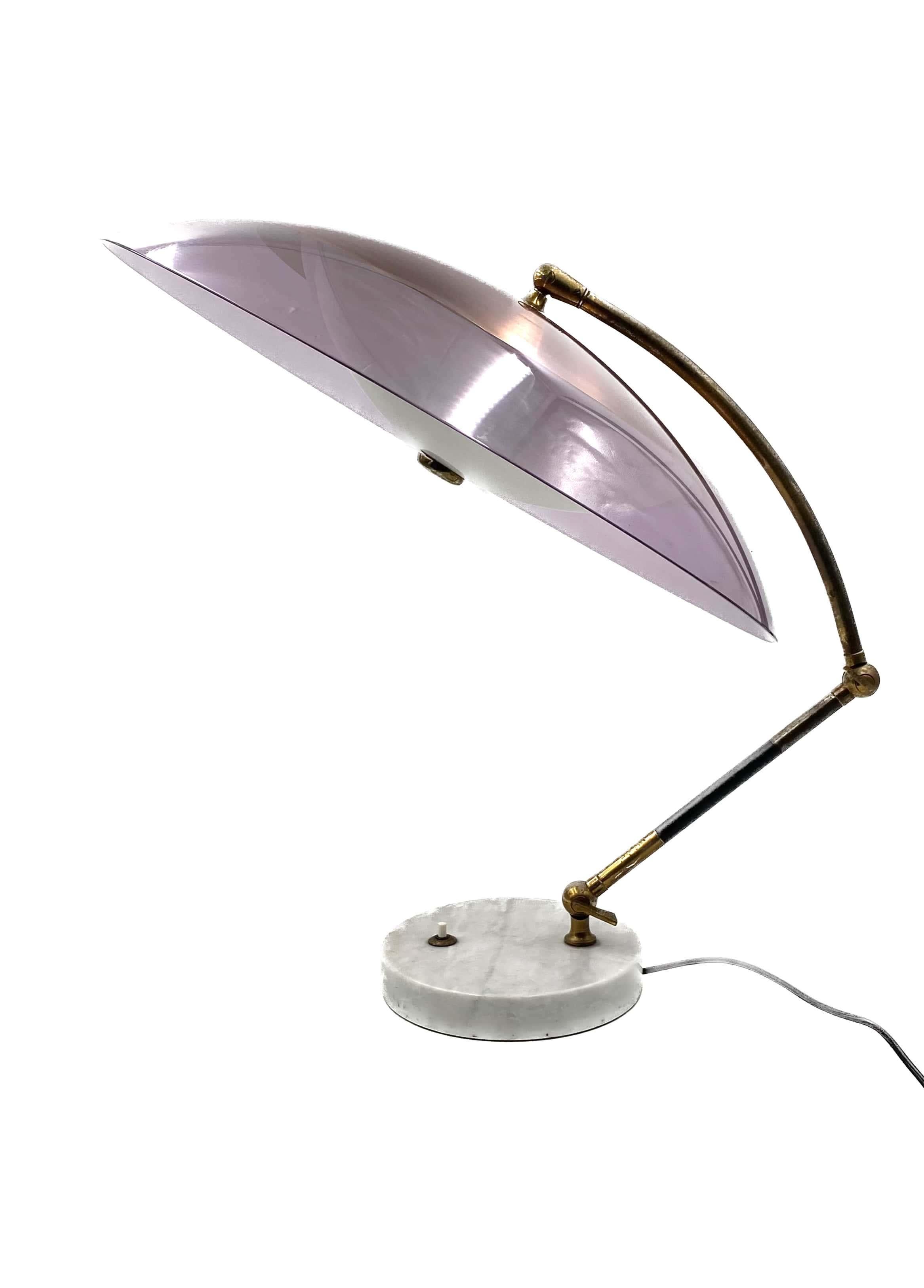 Stilux, mod. Orleans dome table lamp, Stilux Milano Italy, 1955 For Sale 2