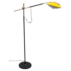 Stilux Rare Marble, Metal and Brass Floor Lamp, Italy 1950s