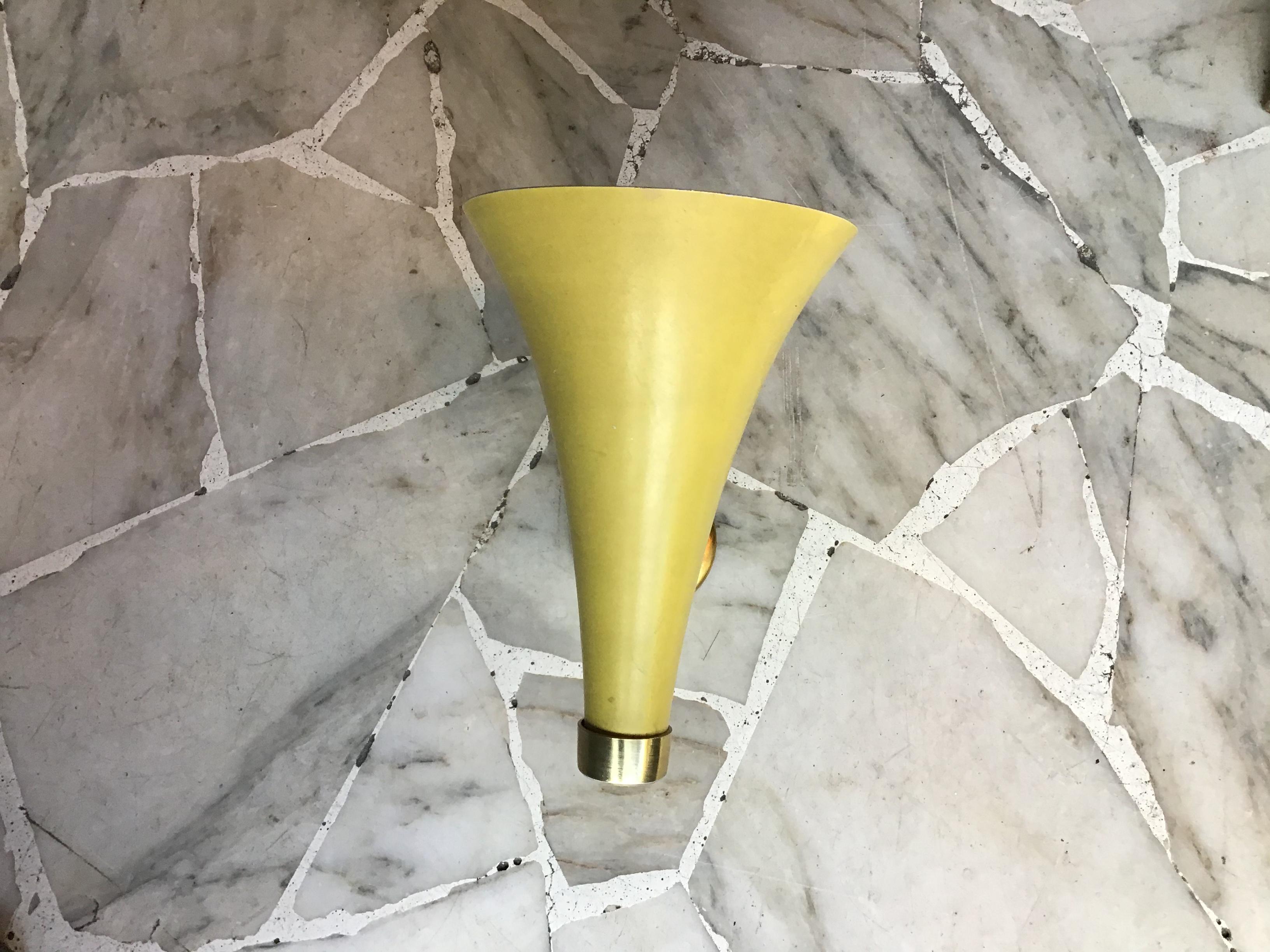 Italian Stilux Sconce Brass Metal 1950 Italy For Sale