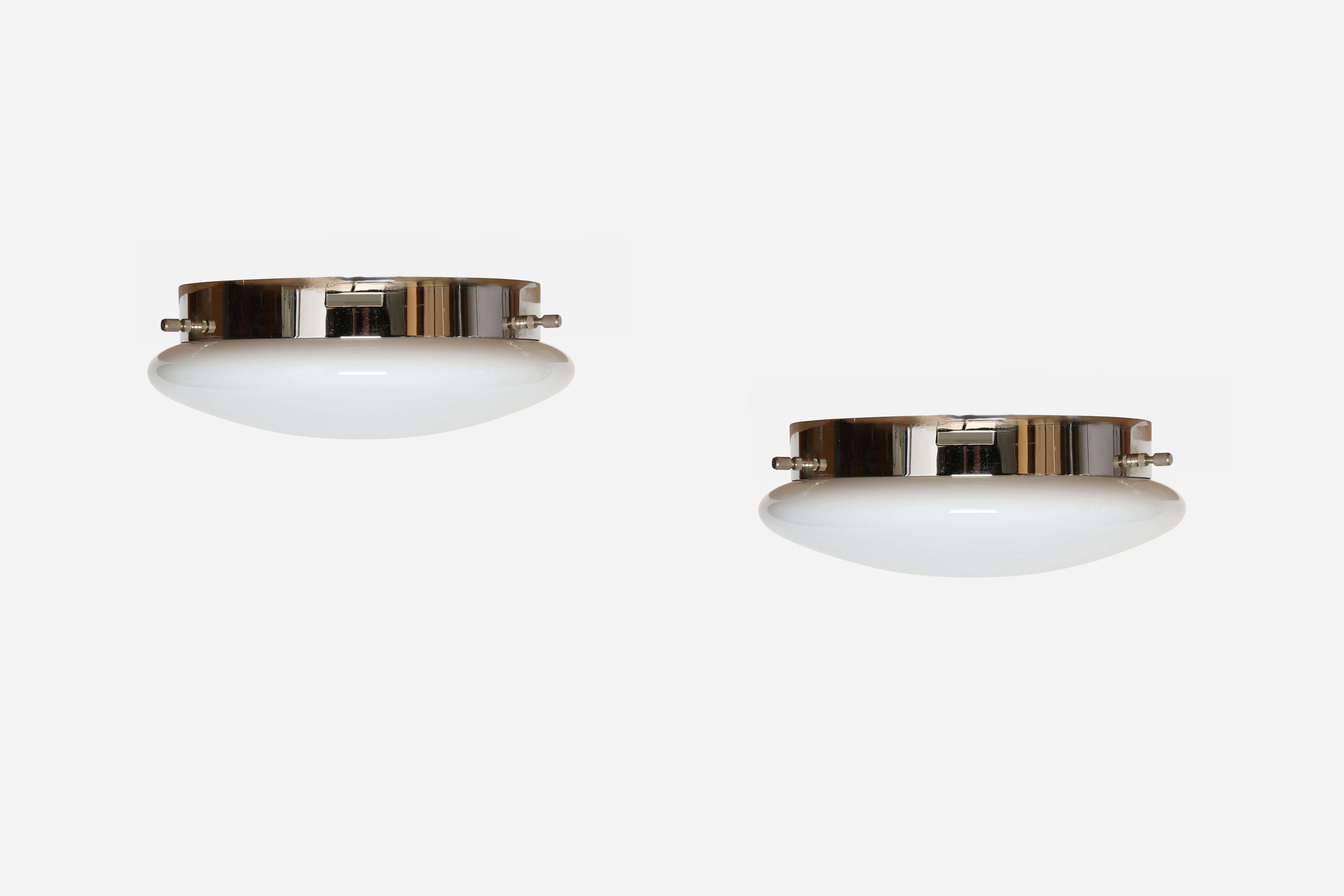 Italian Stilux Style Ceiling or Wall Flush Mounts, Italy, 1960s For Sale
