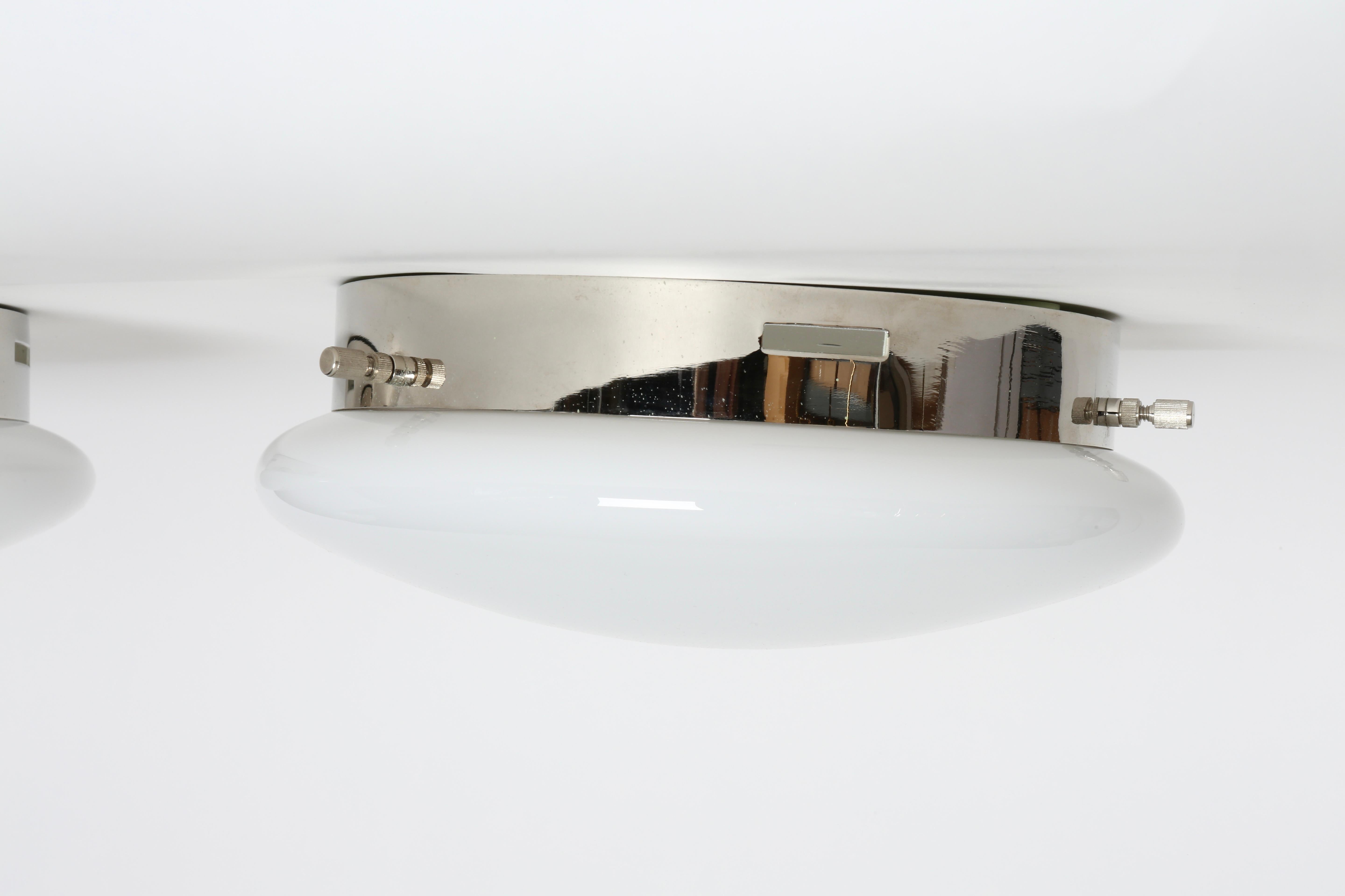 Mid-20th Century Stilux Style Ceiling or Wall Flush Mounts, Italy, 1960s For Sale