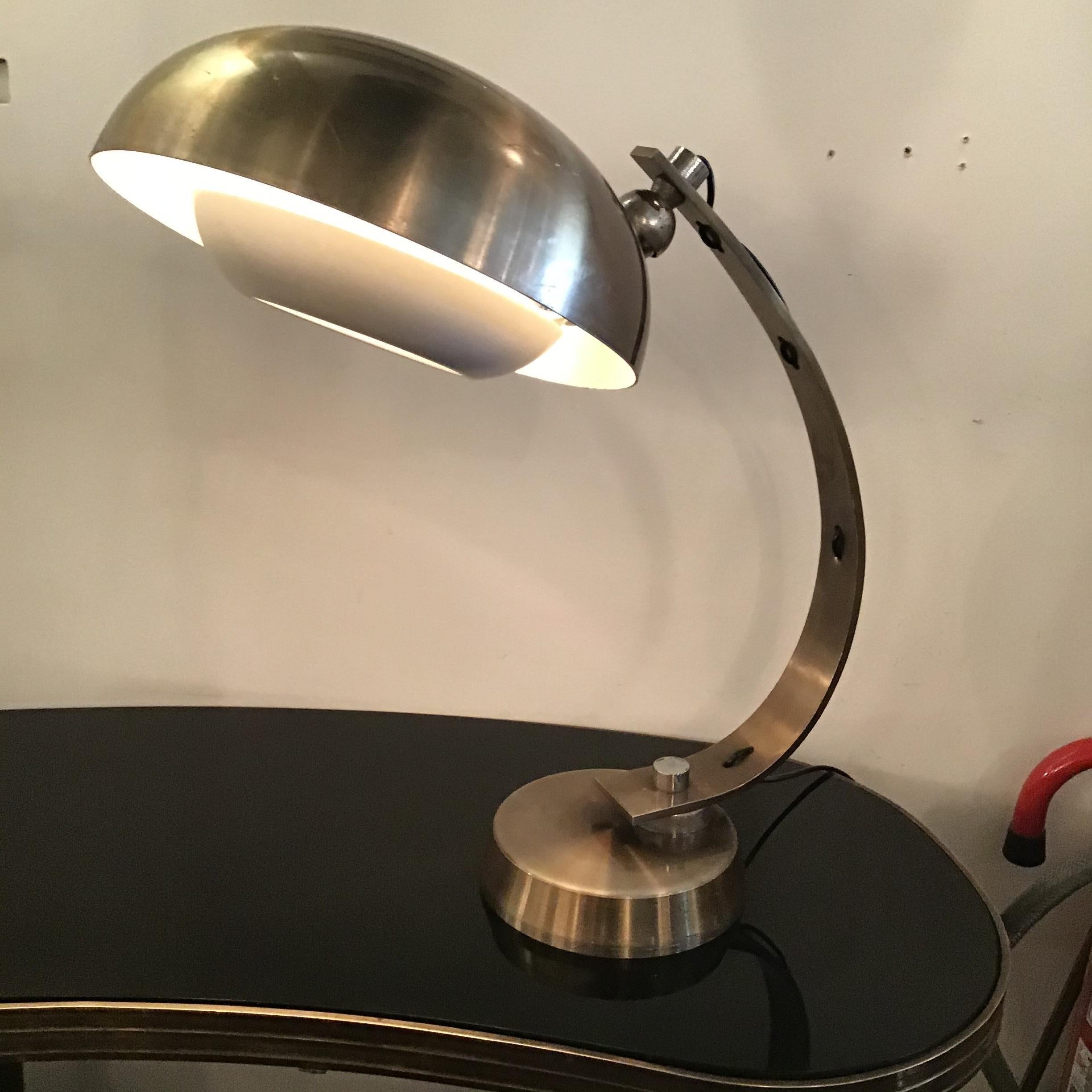 Stilux Table Lamp Adjustable Metal Crome 1958 Italy For Sale 4