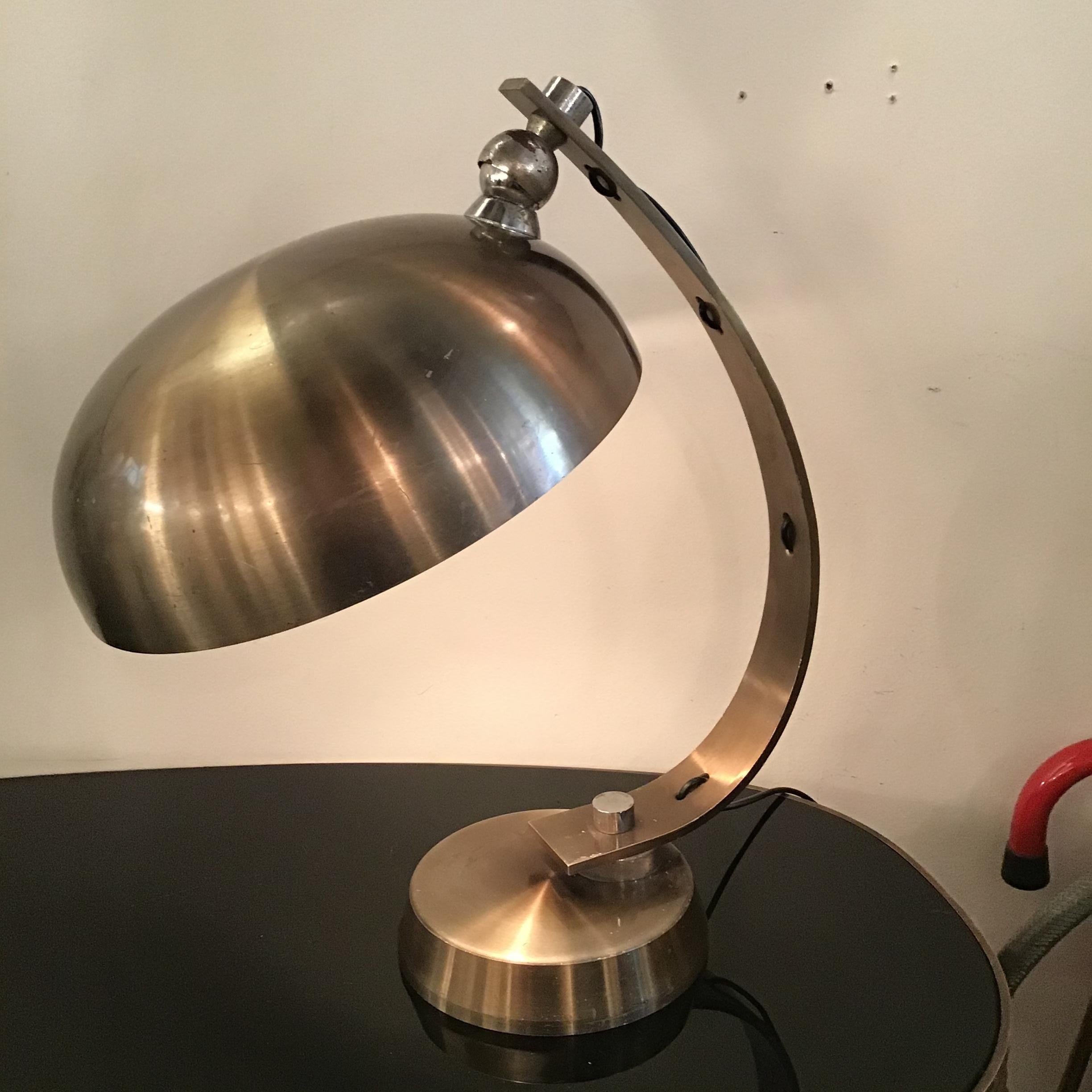 Stilux Table Lamp Adjustable Metal Crome 1958 Italy For Sale 5