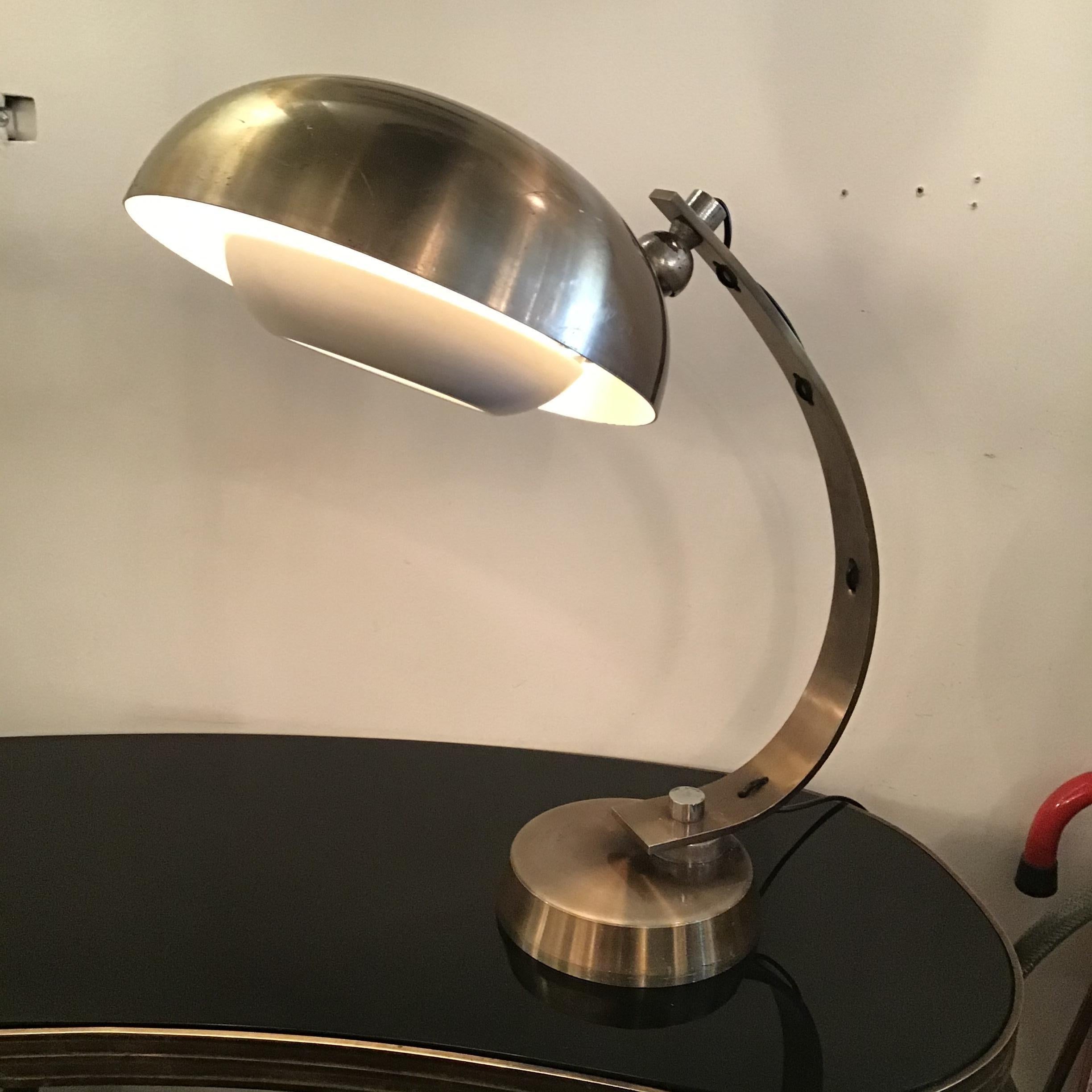 Stilux Table Lamp Adjustable Metal Crome 1958 Italy For Sale 6