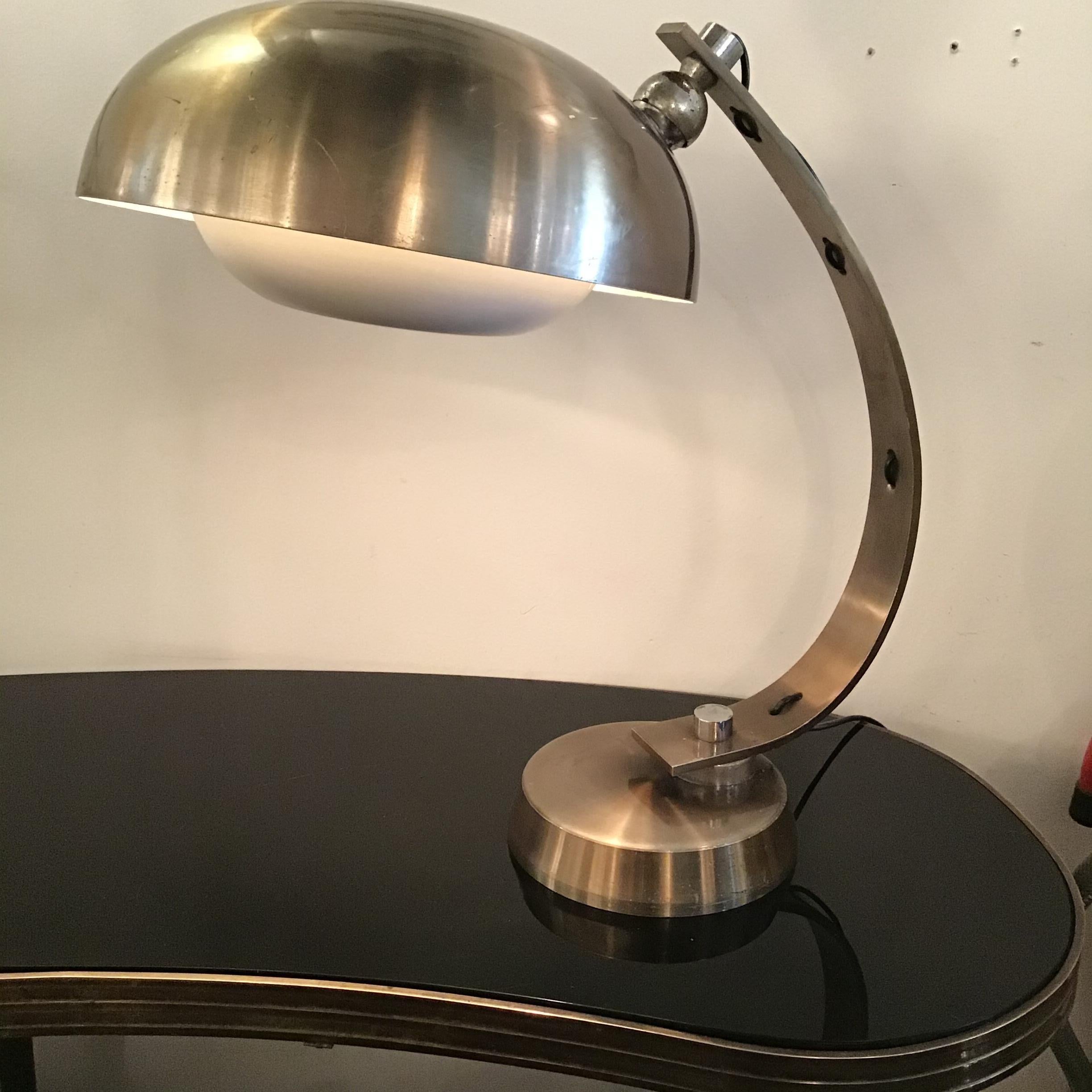Stilux Table Lamp Adjustable Metal Crome 1958 Italy For Sale 7