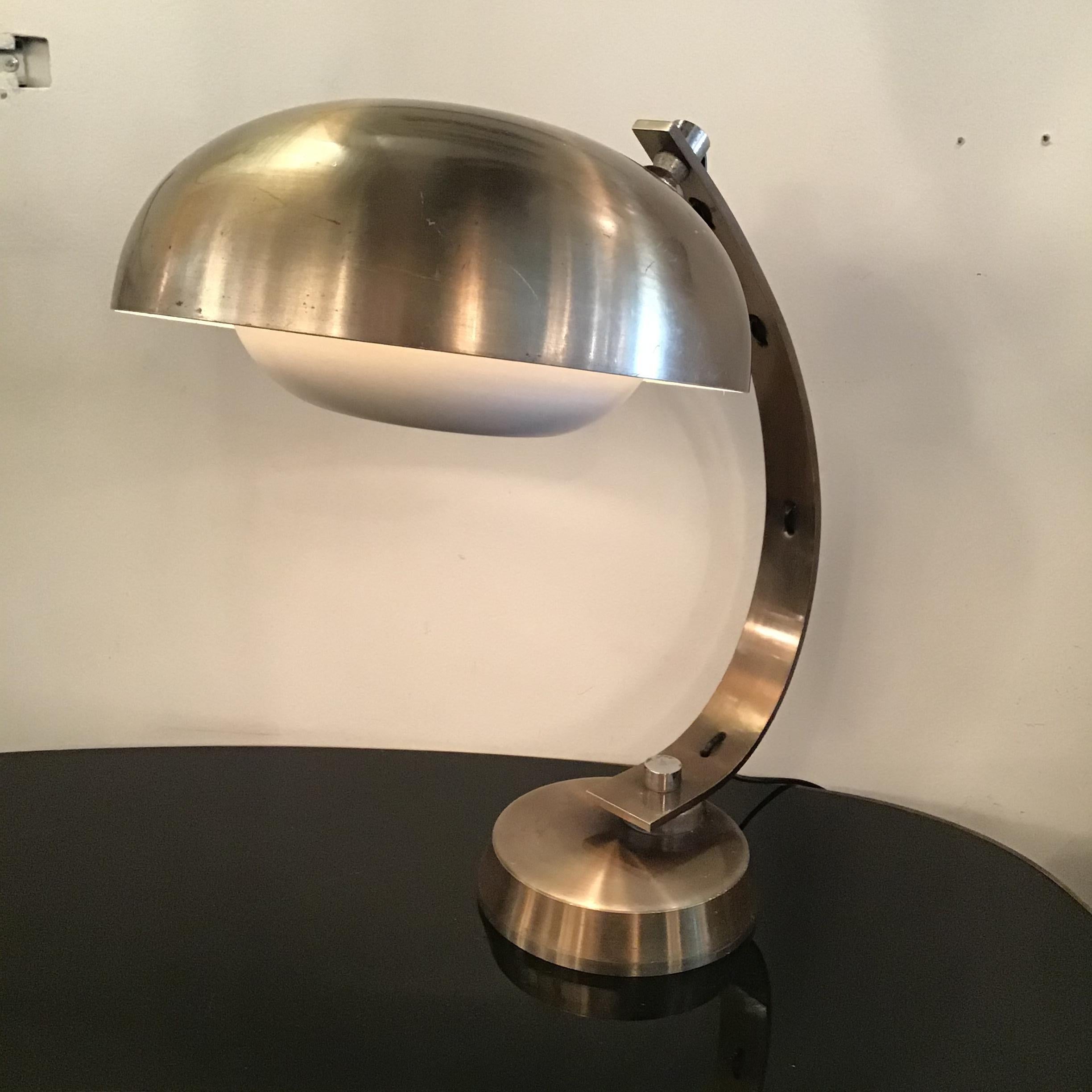 Stilux Table Lamp Adjustable Metal Crome 1958 Italy For Sale 10