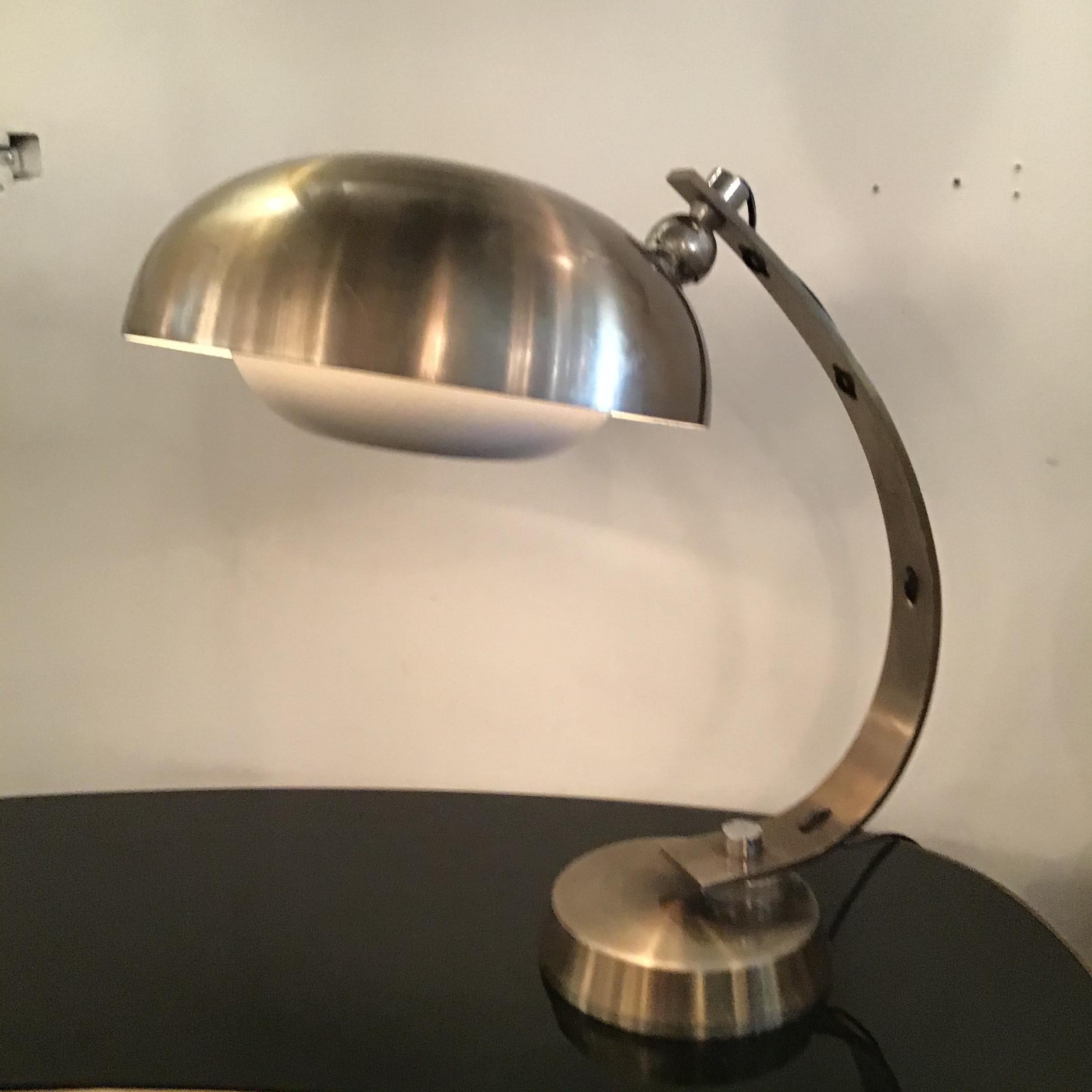 Stilux Table Lamp Adjustable Metal Crome 1958 Italy For Sale 11