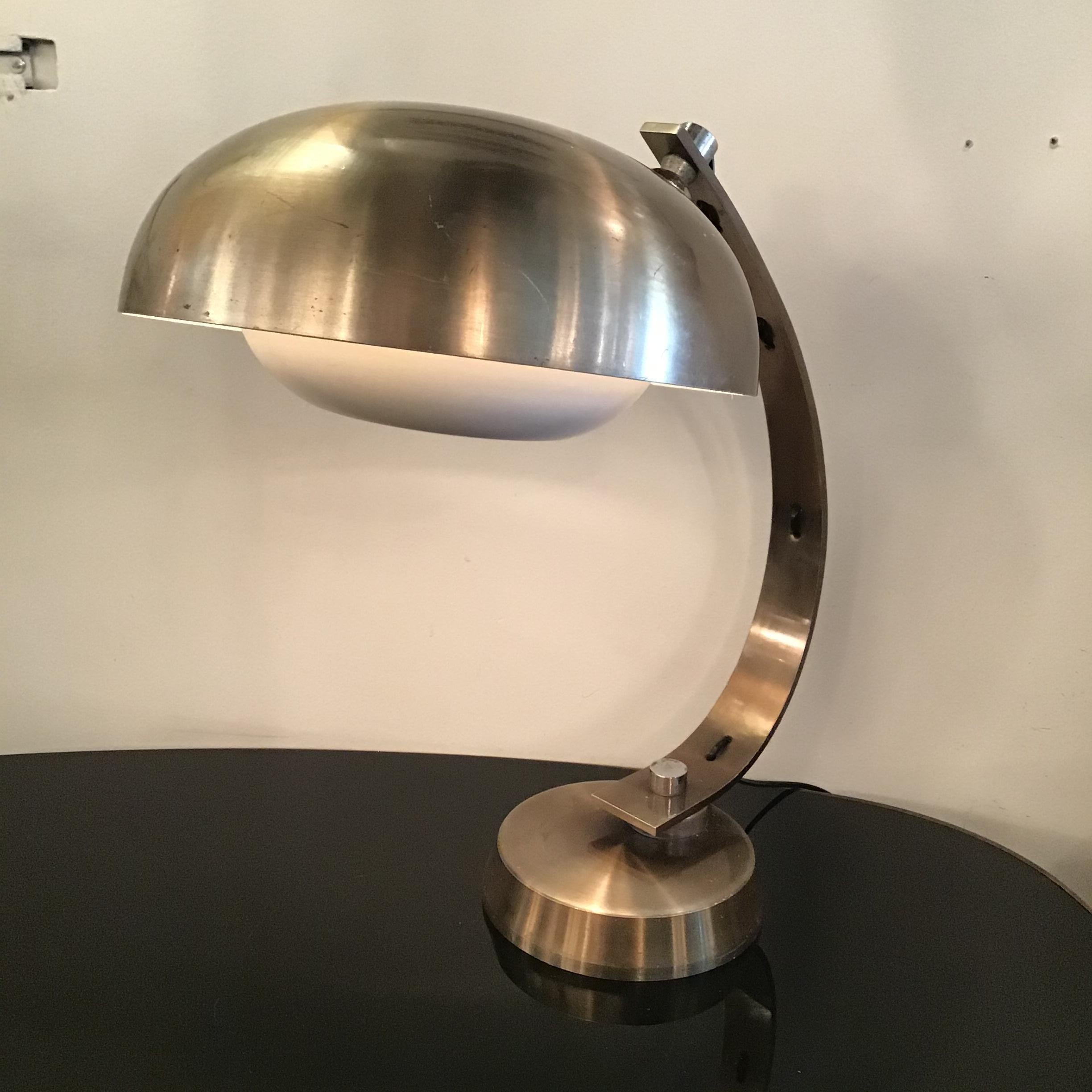 Stilux Table Lamp Adjustable Metal Crome 1958 Italy For Sale 13