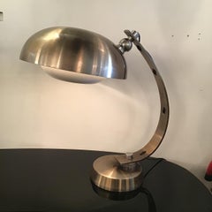 Stilux Table Lamp Adjustable Metal Crome 1958 Italy