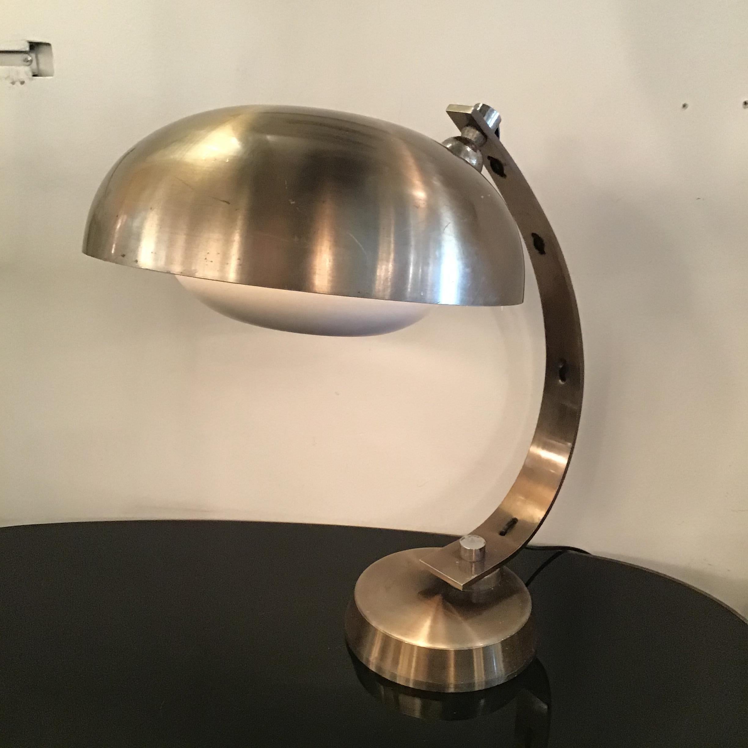 Stilux Table Lamp Adjustable Metal Crome 1958 Italy For Sale 14