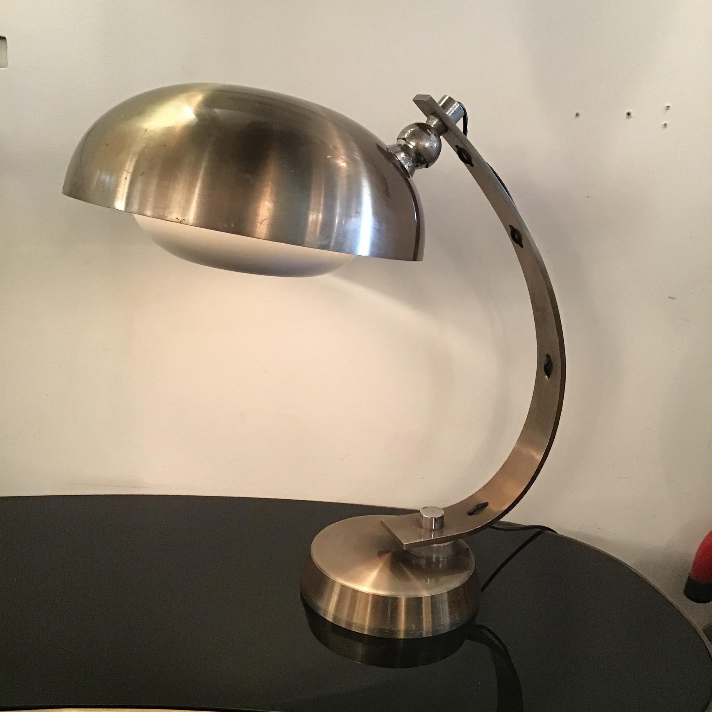 Other Stilux Table Lamp Adjustable Metal Crome 1958 Italy For Sale