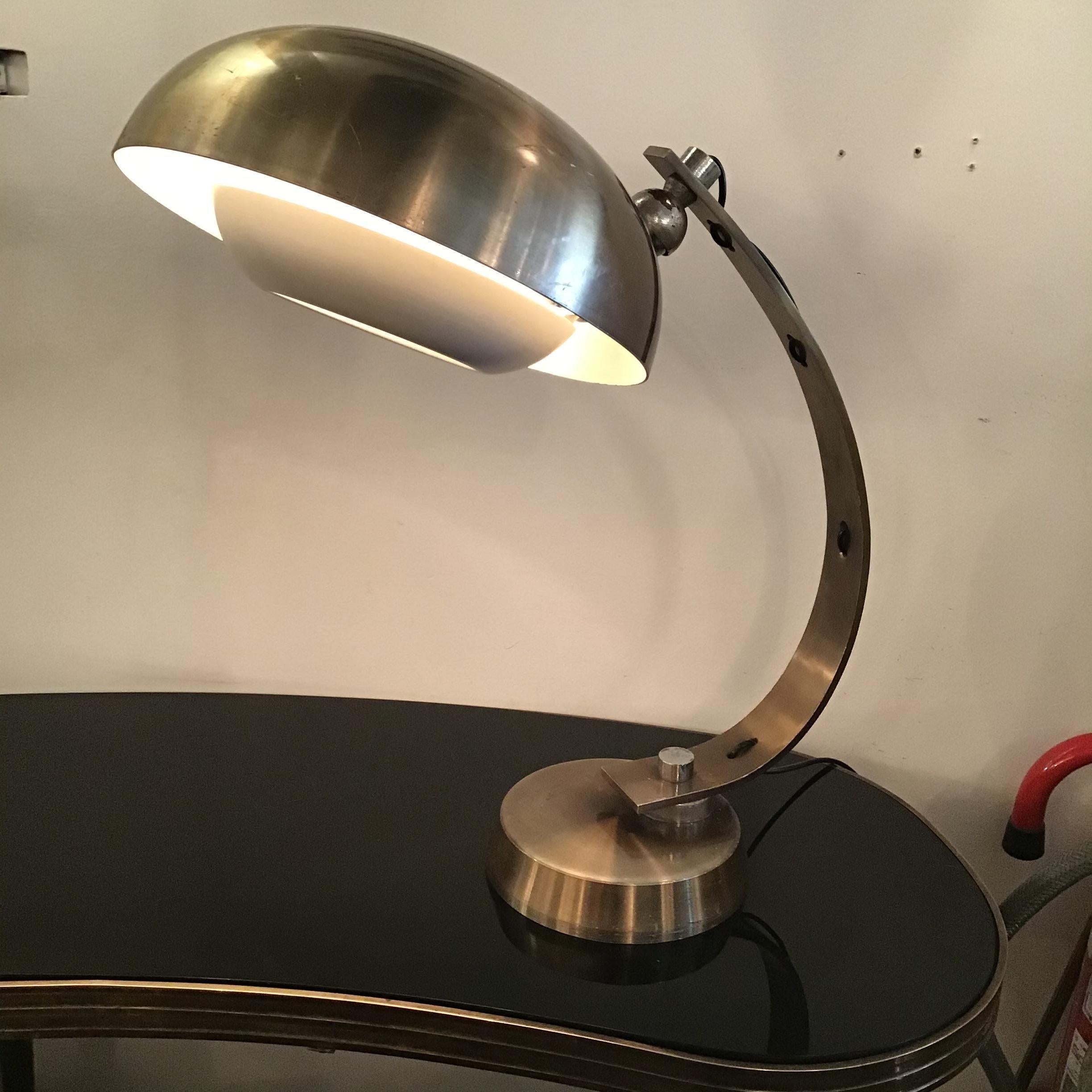 Stilux Table Lamp Adjustable Metal Crome 1958 Italy For Sale 1