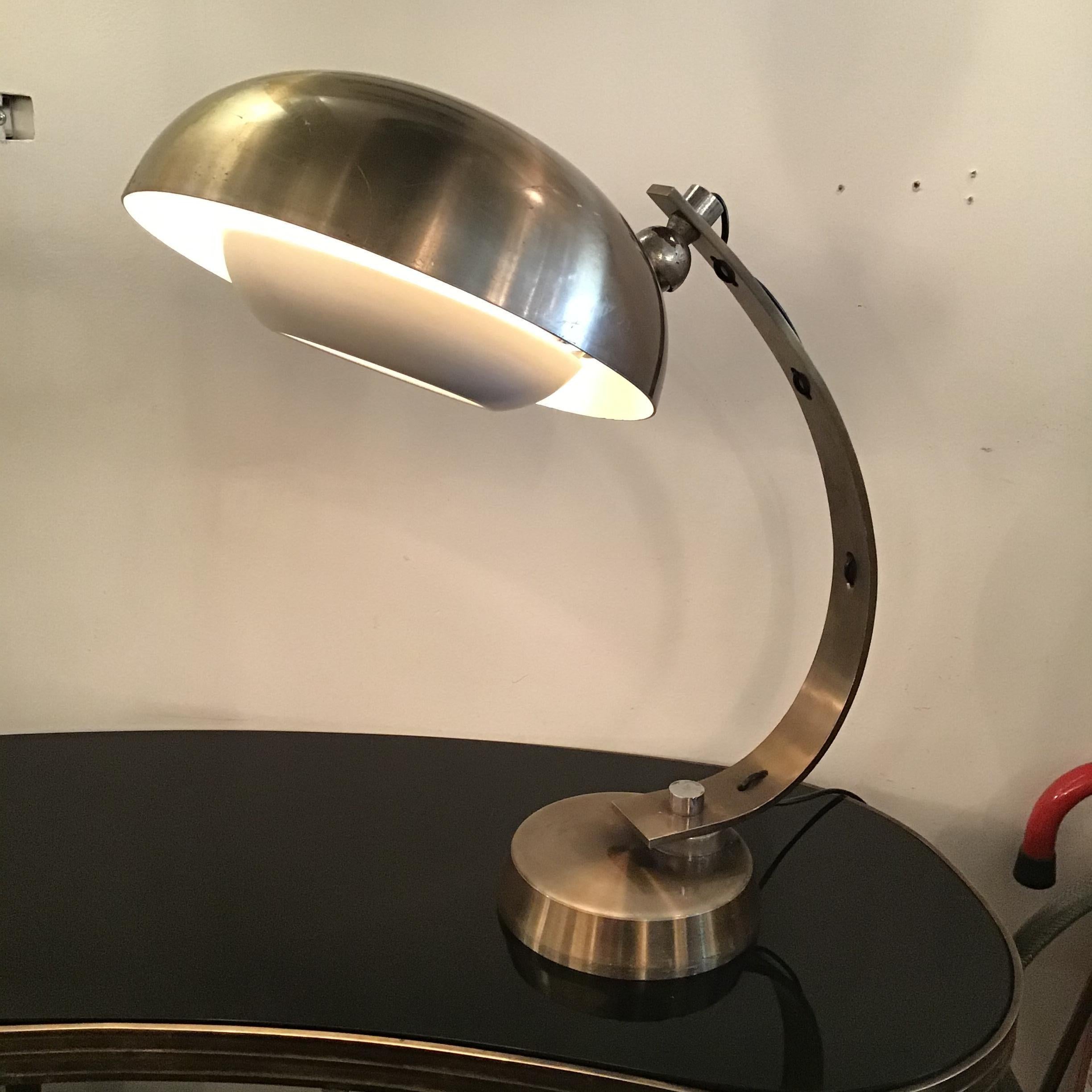 Stilux Table Lamp Adjustable Metal Crome 1958 Italy For Sale 3