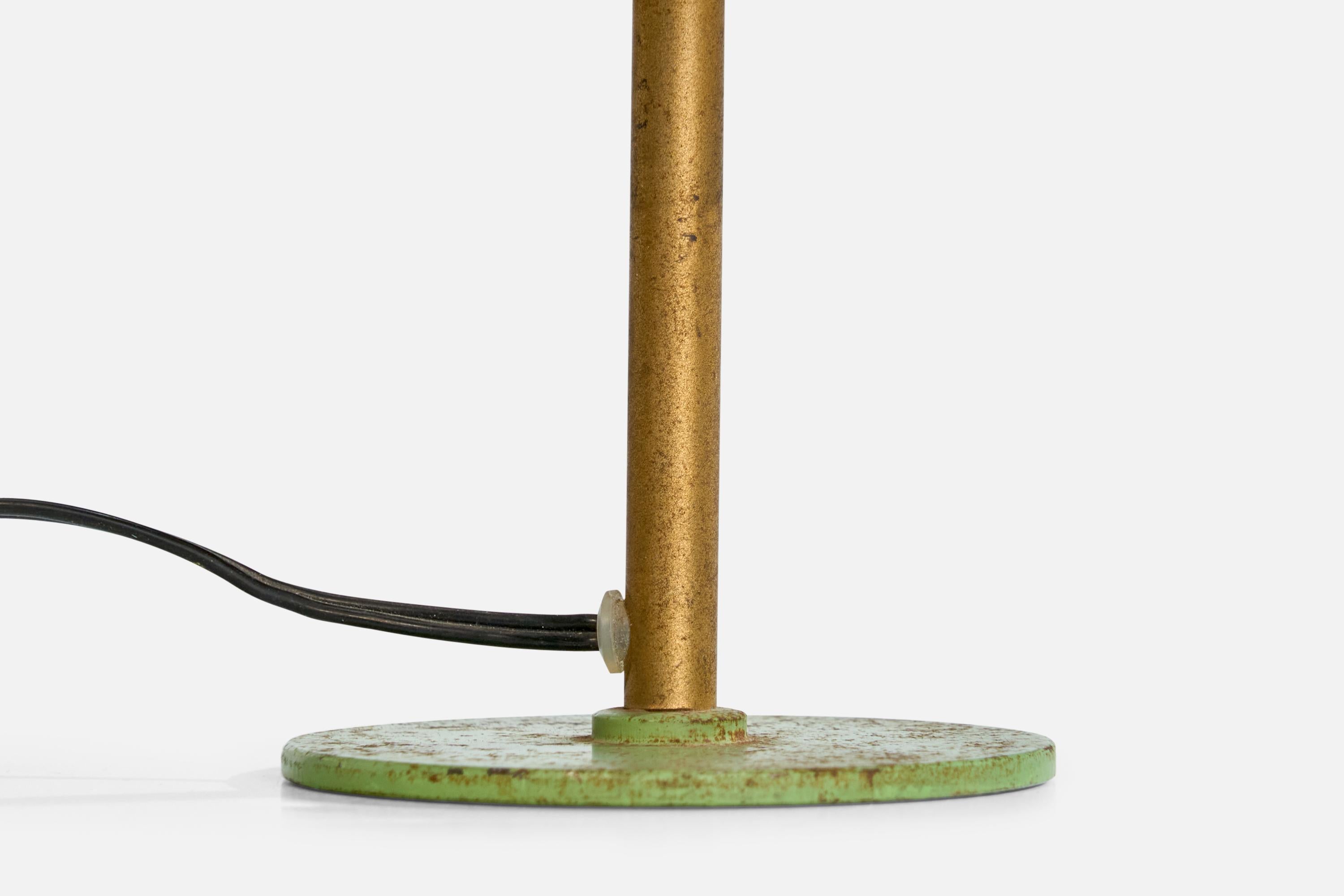 Stilux, Table Lamp, Brass, Metal, Acrylic, Italy, 1960s For Sale 4