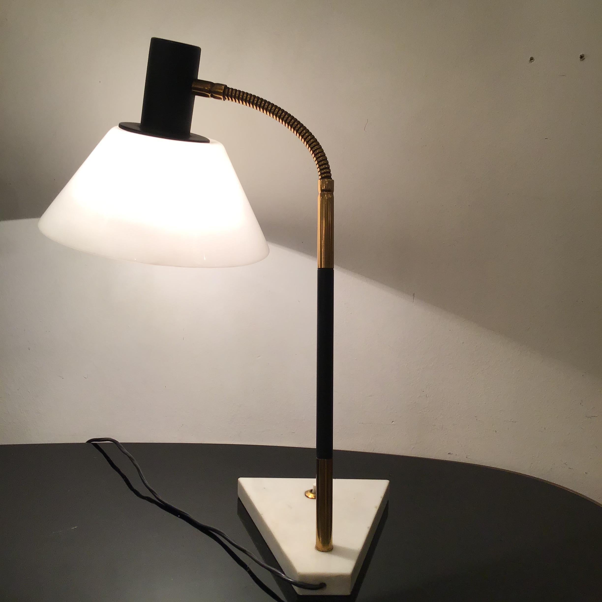 Stilux Table Lamp Marbre Brass Metal Plexiglass 1958 Italy For Sale 4