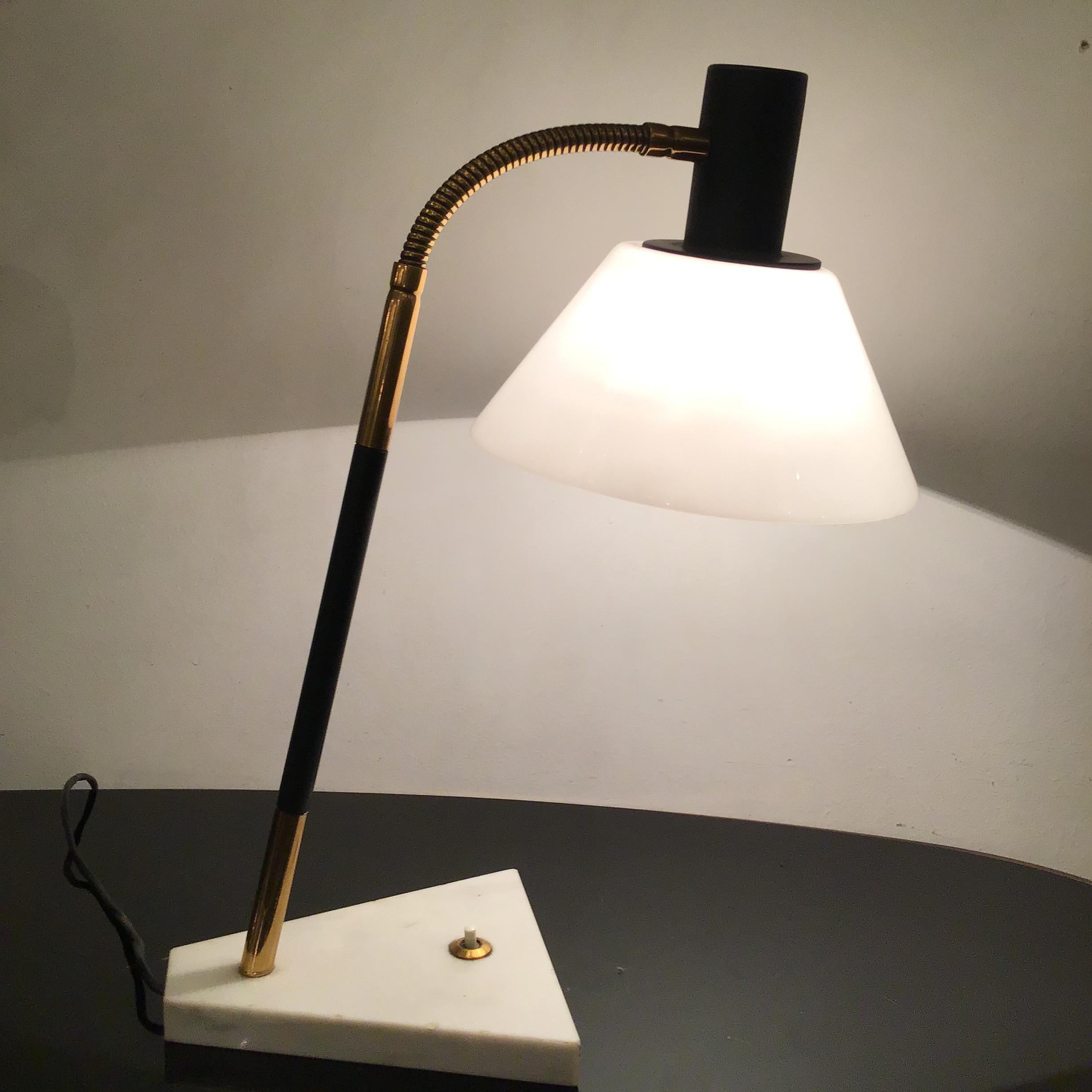Stilux Table Lamp Marbre Brass Metal Plexiglass 1958 Italy For Sale 5