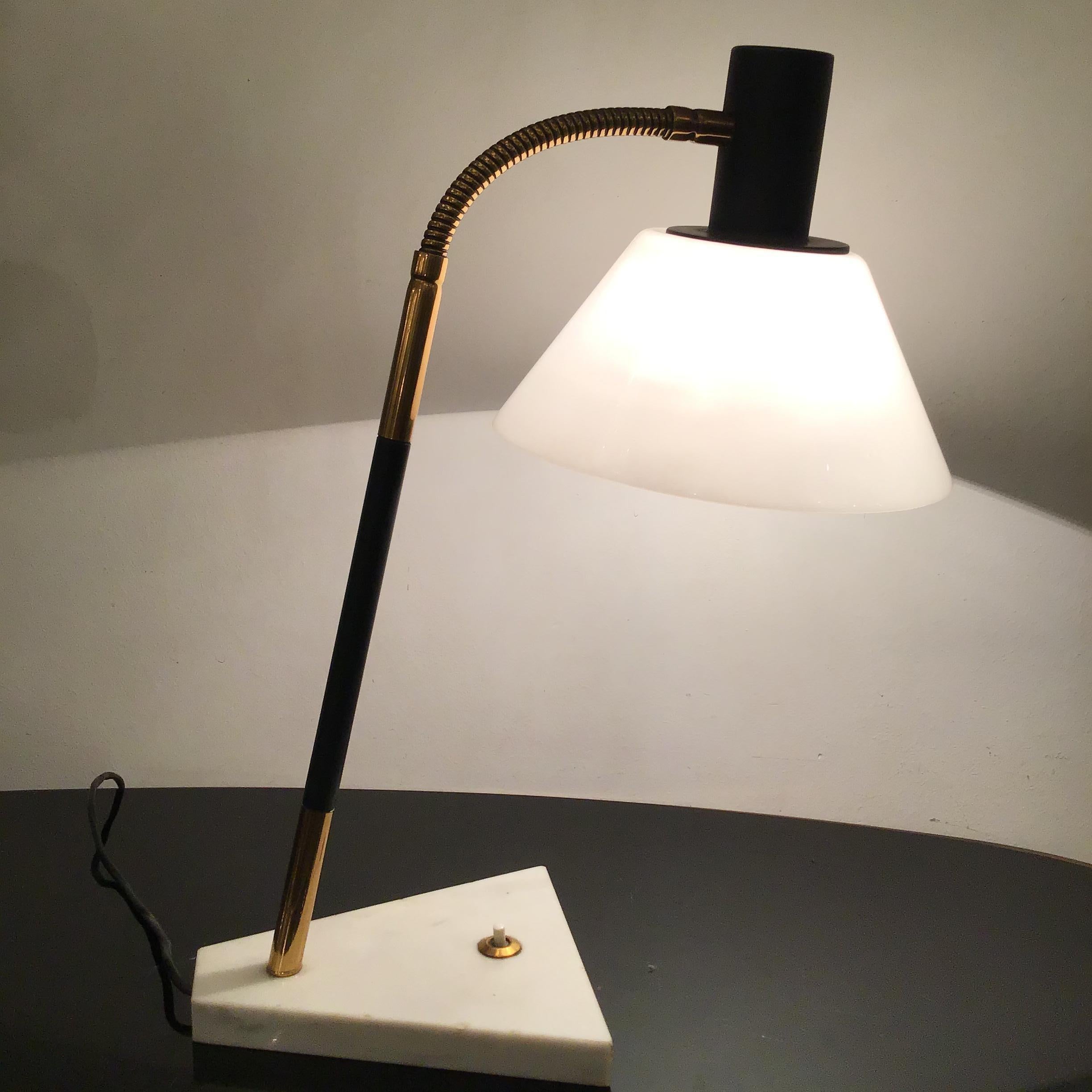Stilux Table Lamp Marbre Brass Metal Plexiglass 1958 Italy For Sale 6