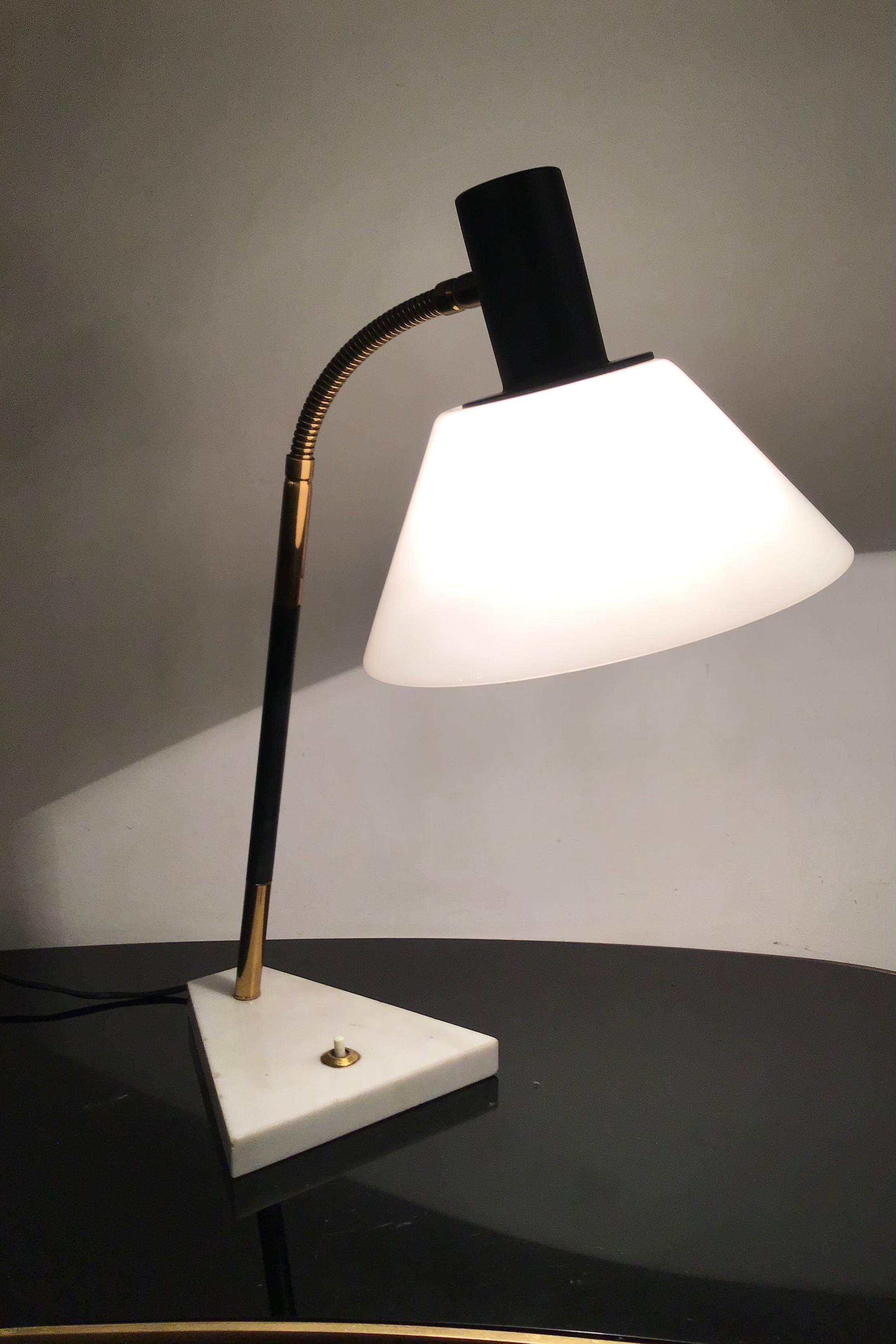 Stilux Table Lamp Marbre Brass Metal Plexiglass 1958 Italy For Sale 7