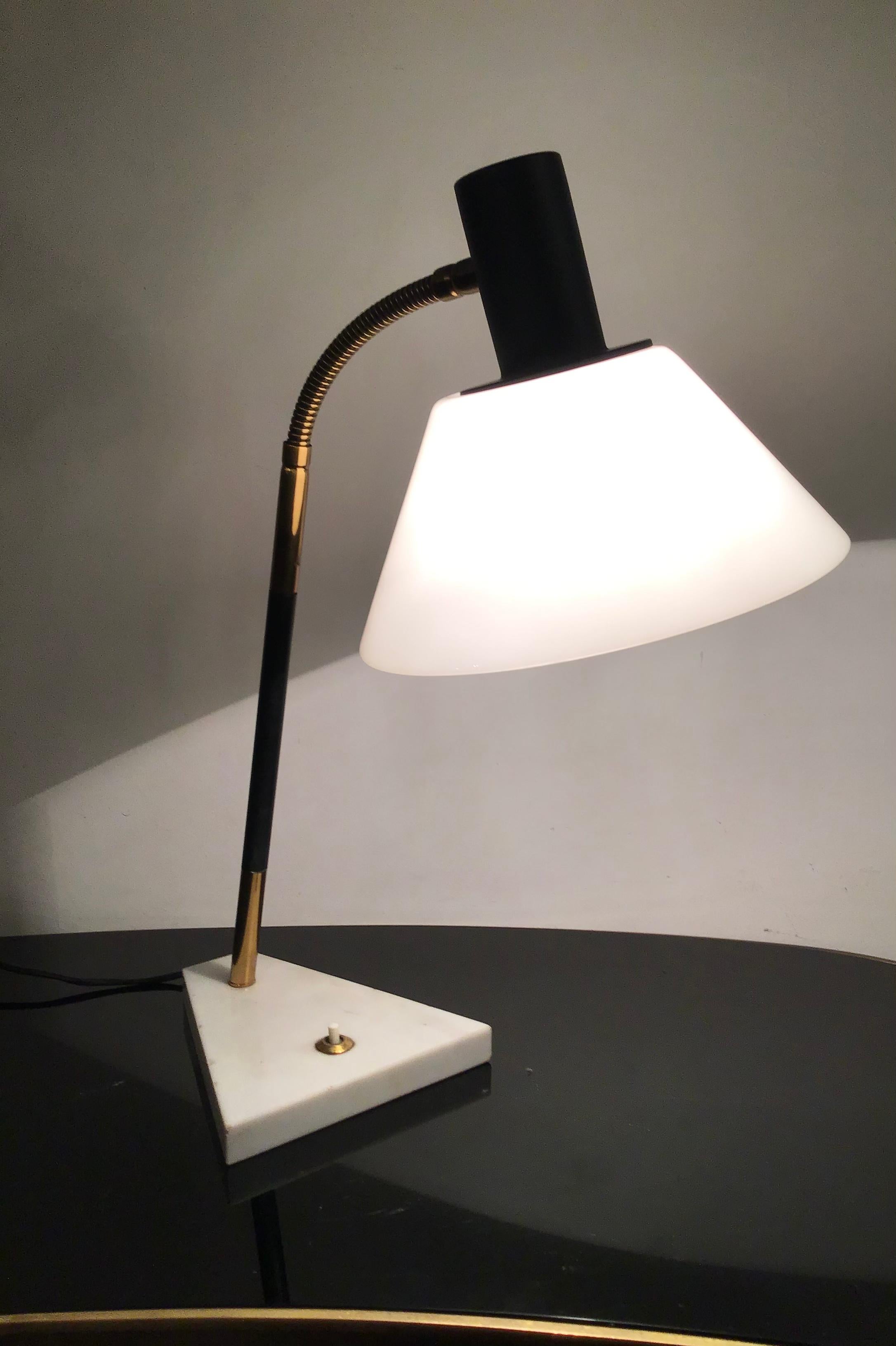 Stilux Table Lamp Marbre Brass Metal Plexiglass 1958 Italy For Sale 8