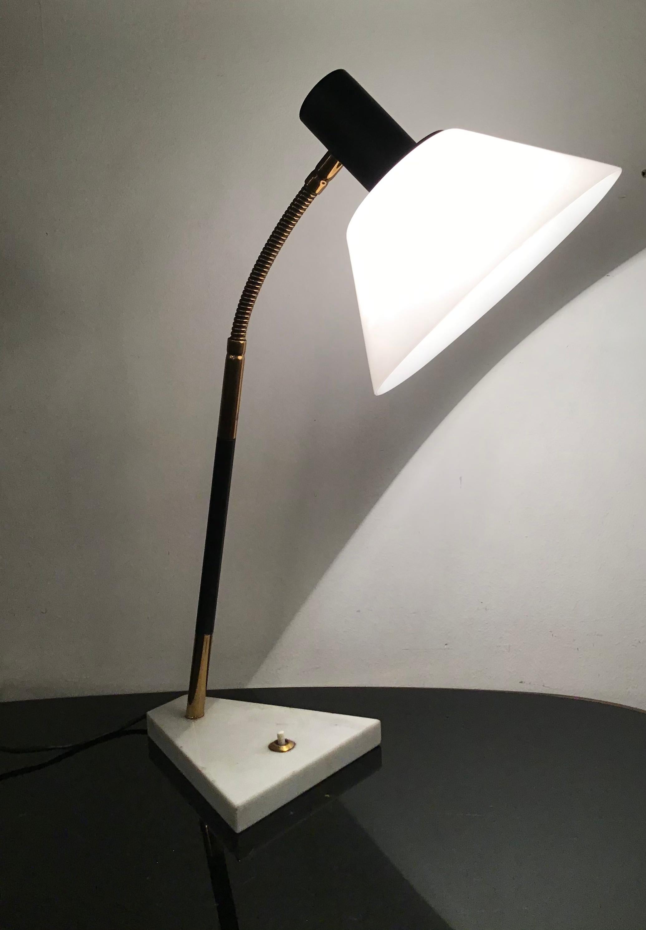 Stilux Table Lamp Marbre Brass Metal Plexiglass 1958 Italy For Sale 9
