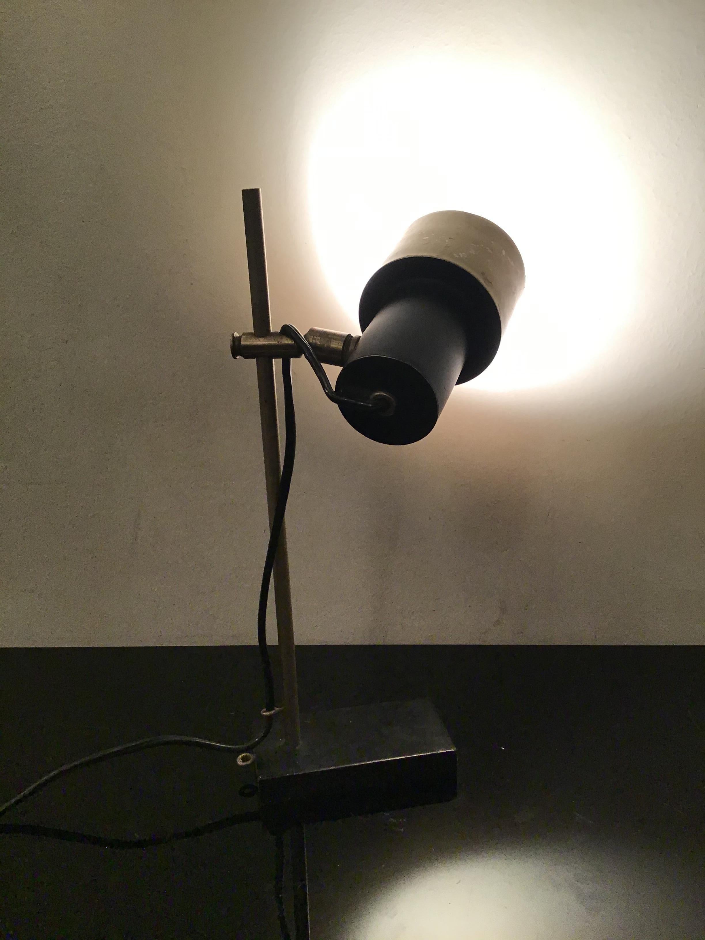 Milieu du XXe siècle Lampe de bureau Stilux en métal et métal, Crome 1950, Italie  en vente