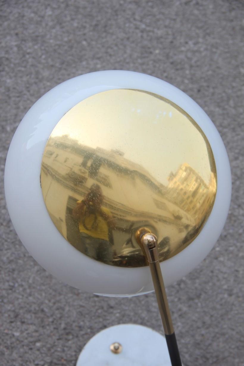 Stilux Table Lamp Plexiglass Brass Marble Gold Midcentury Italian Design, 1960 For Sale 2